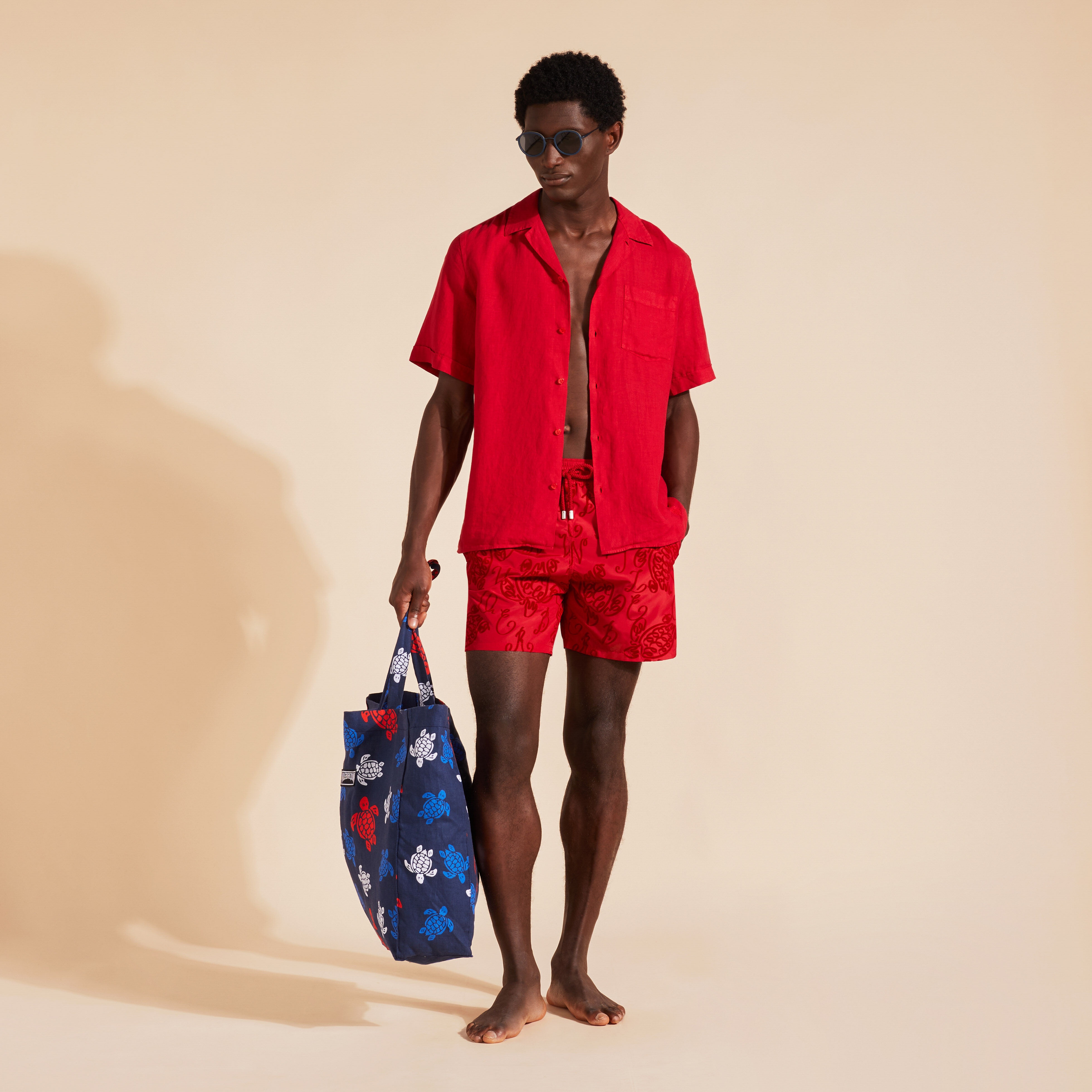 Men Ultra-Light and Packable Swim Trunks Ribbons Turtle - 5