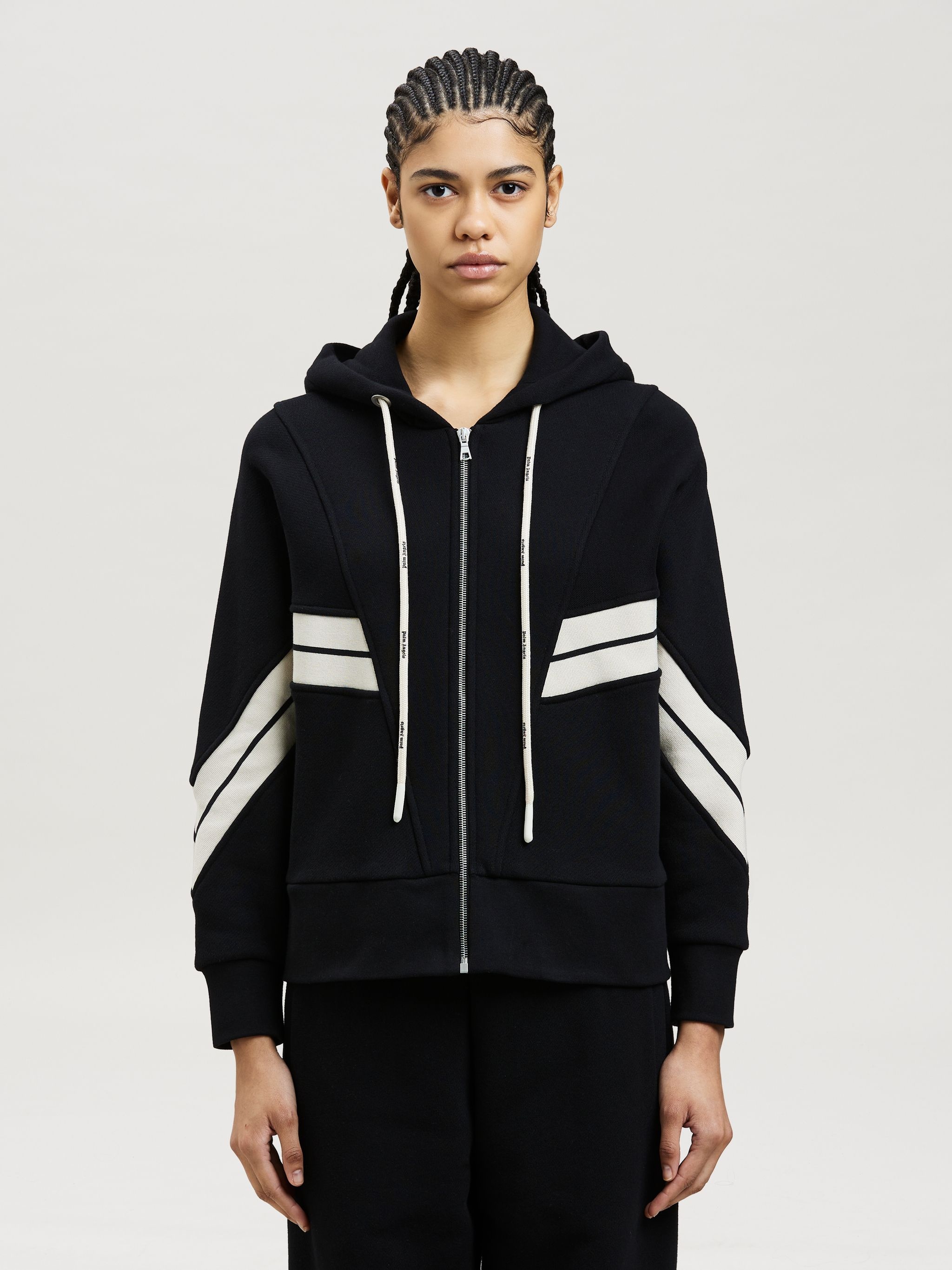 TRACK RIB ZIPPED HOODIE - 3
