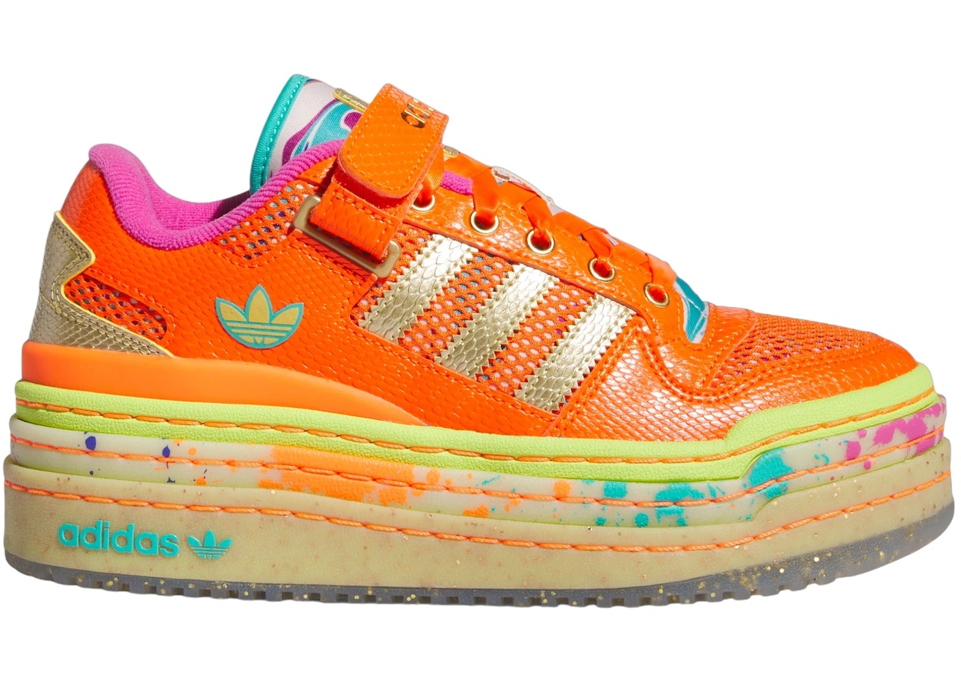 adidas Forum Lo Triple Platform Impact Orange Gold Metallic Semi Solar Orange (Women's) - 1