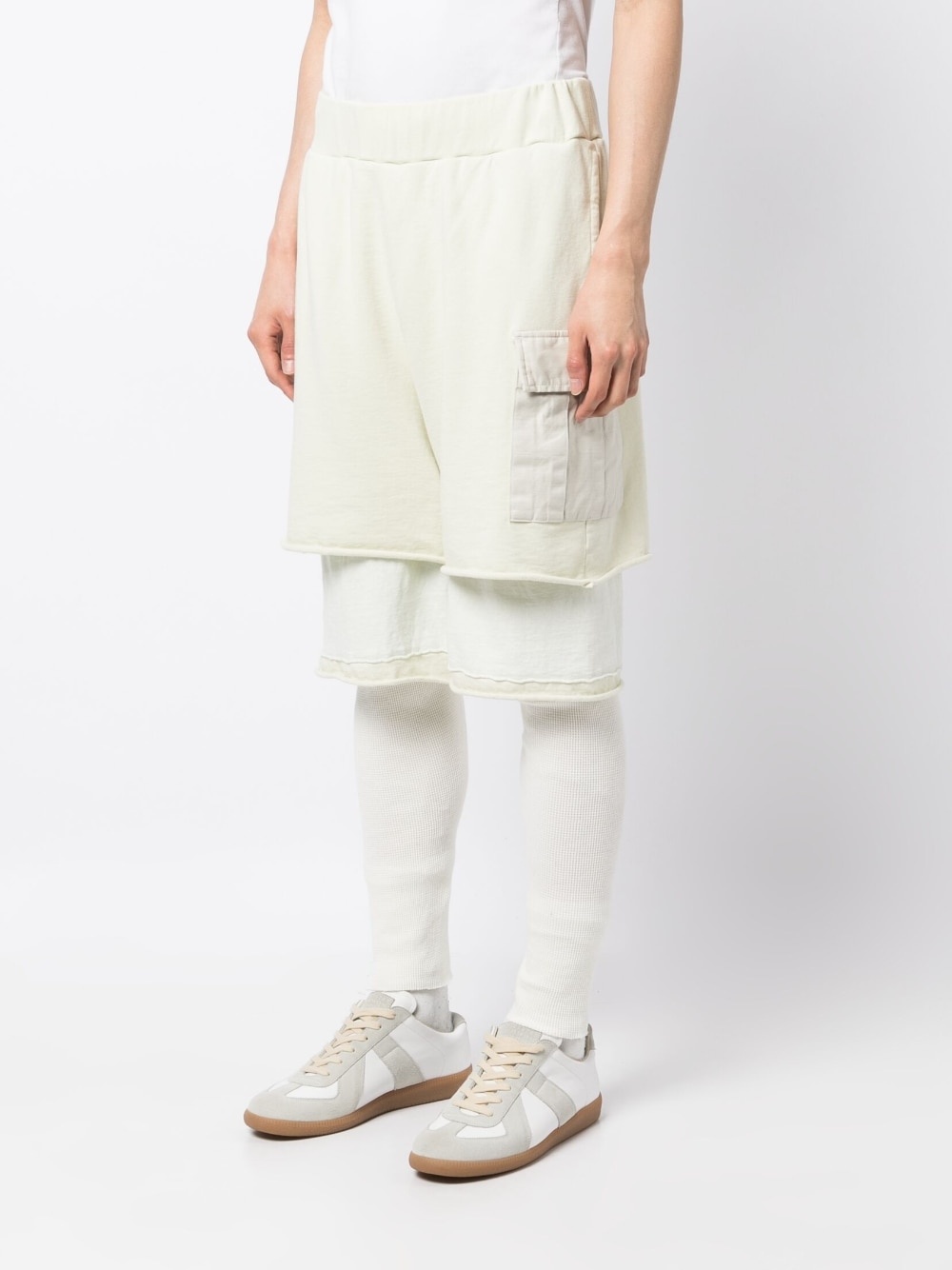 layered cotton trousers - 3