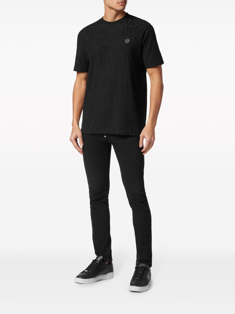 PHILIPP PLEIN monogram-pattern cotton T-shirt outlook