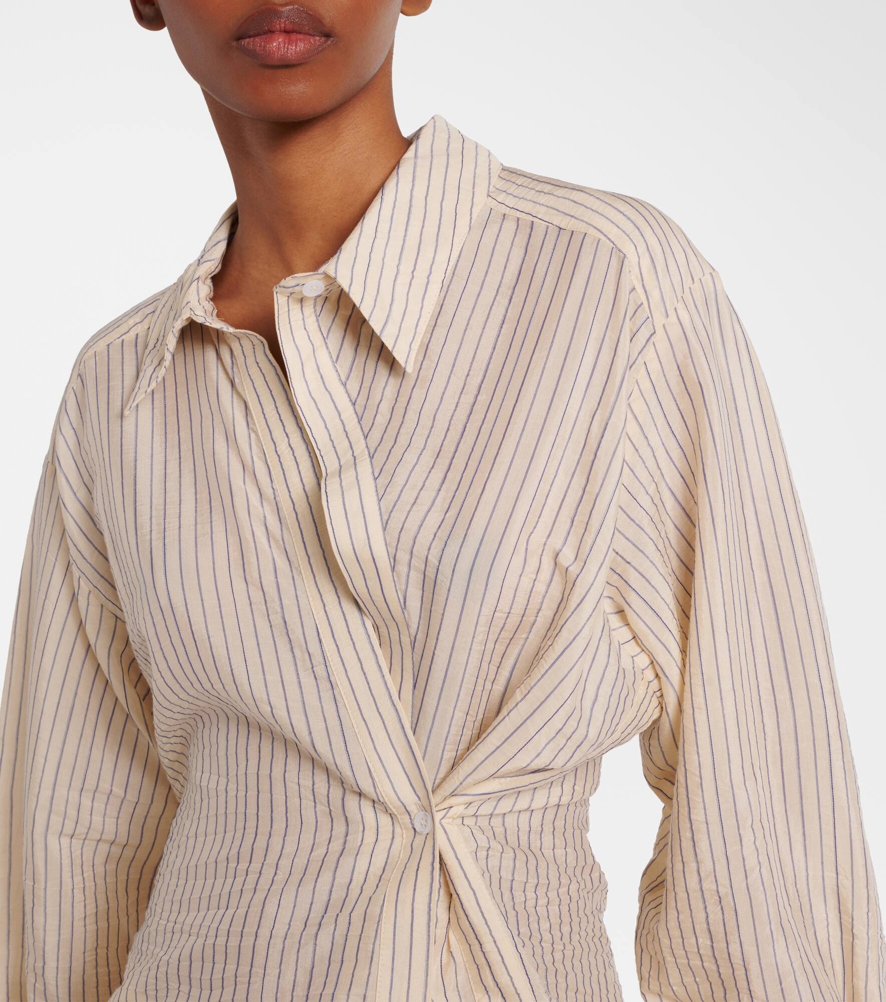 Asymmetric striped shirt - 4