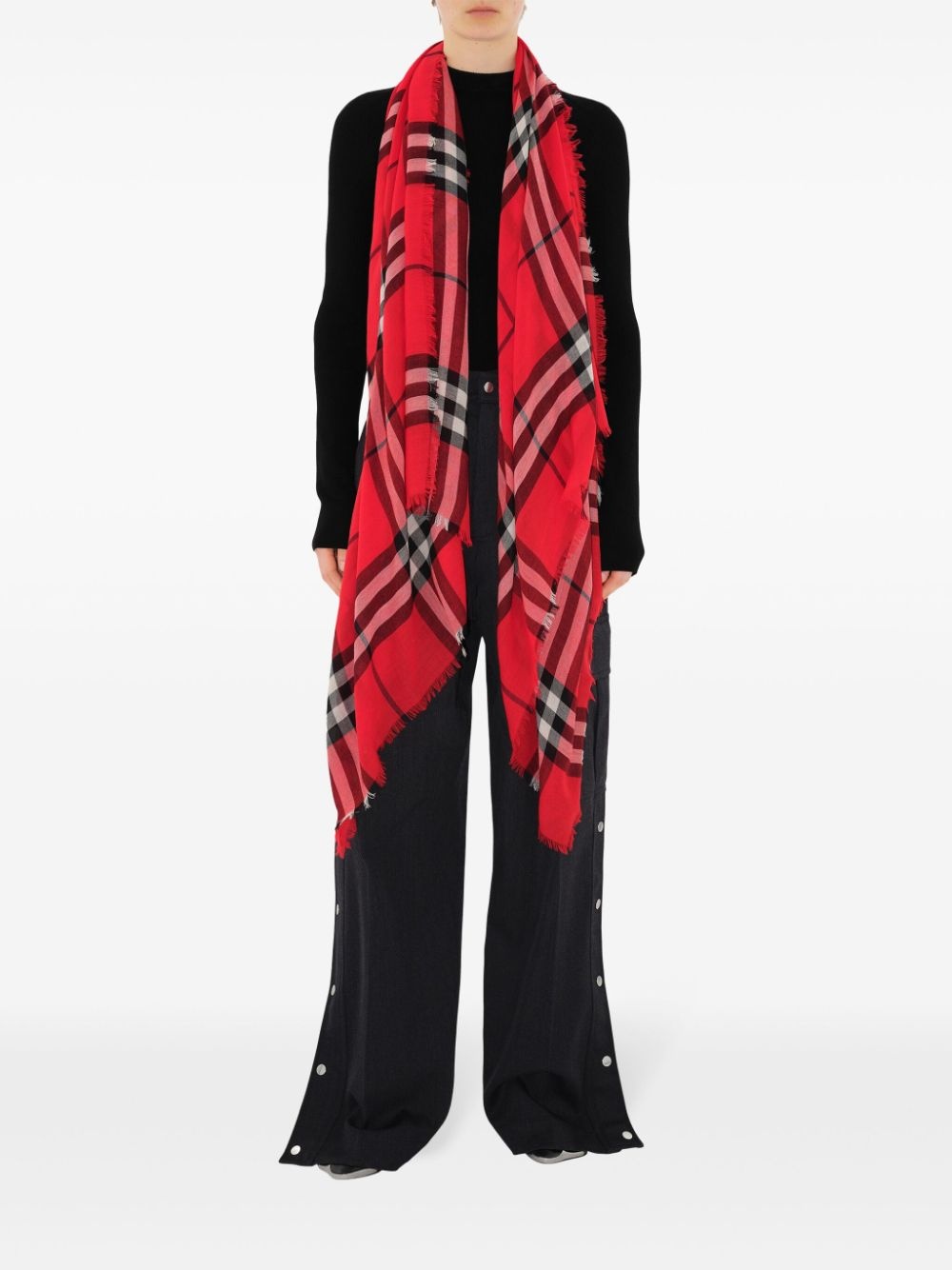 check wool scarf - 5