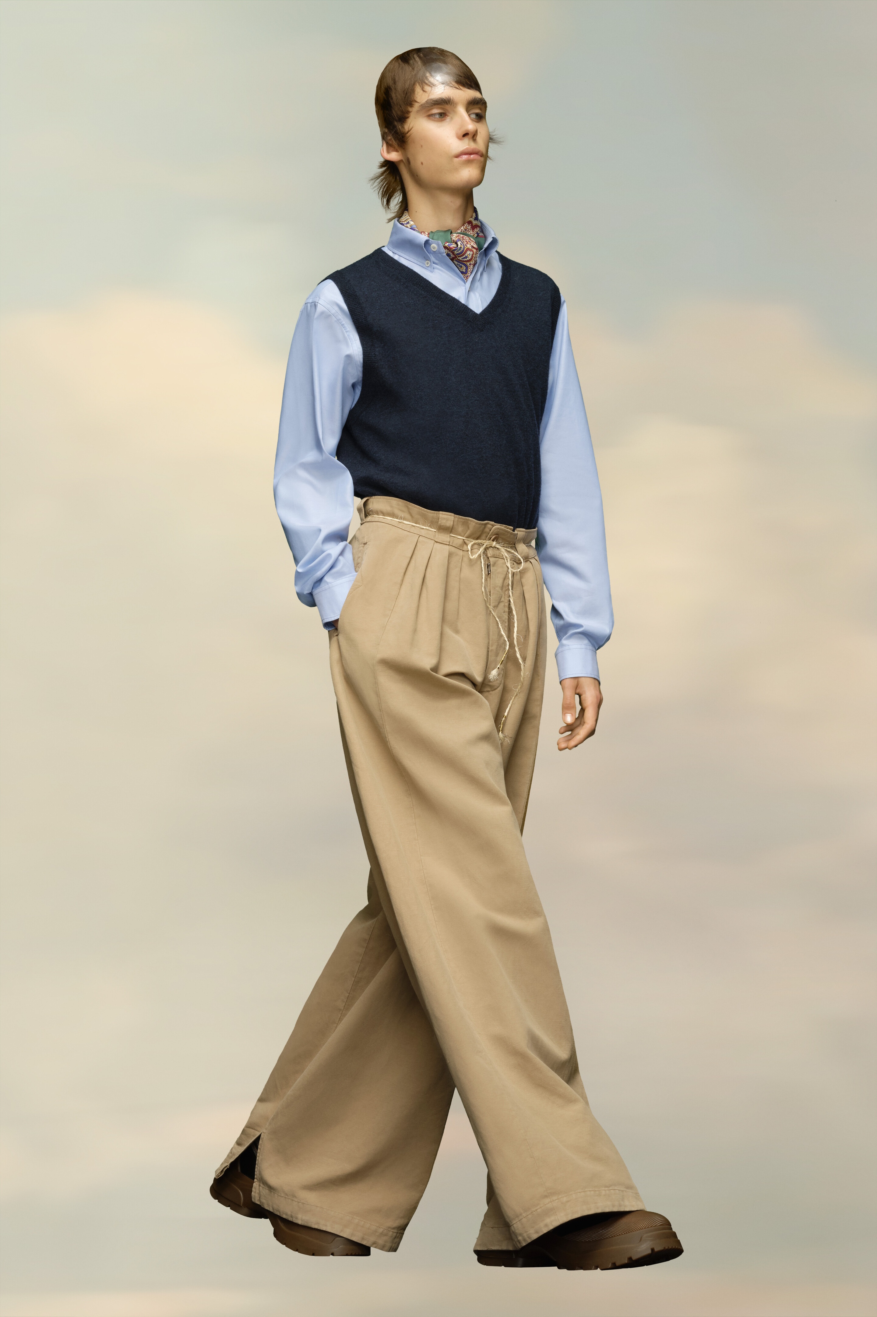 Lambswool knit vest - 2