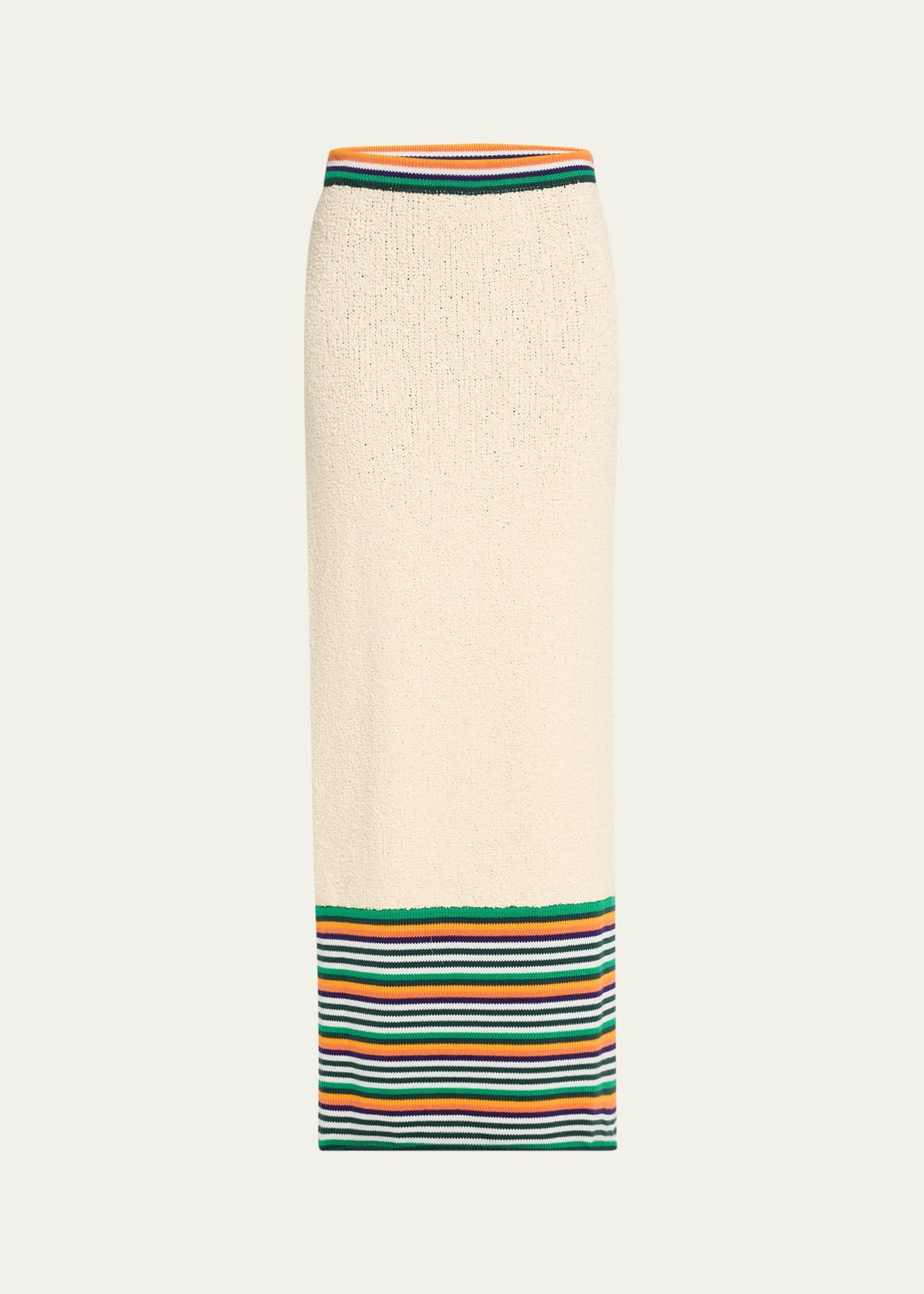 Stripe Boucle Knit Pencil Skirt - 1