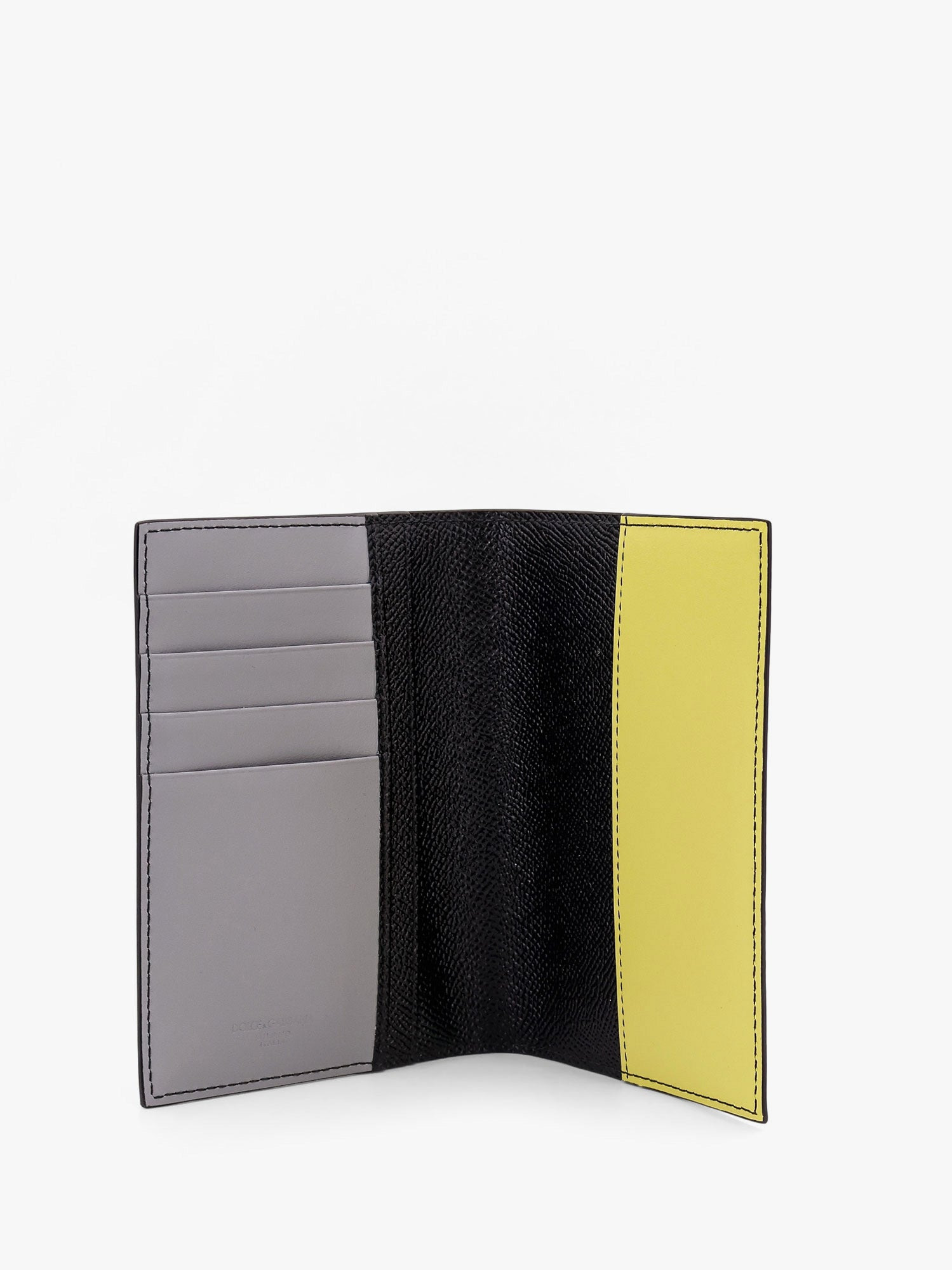 Dolce & Gabbana Men Saffiano Leather Passport Holder With Clored Leather Inserts - 3