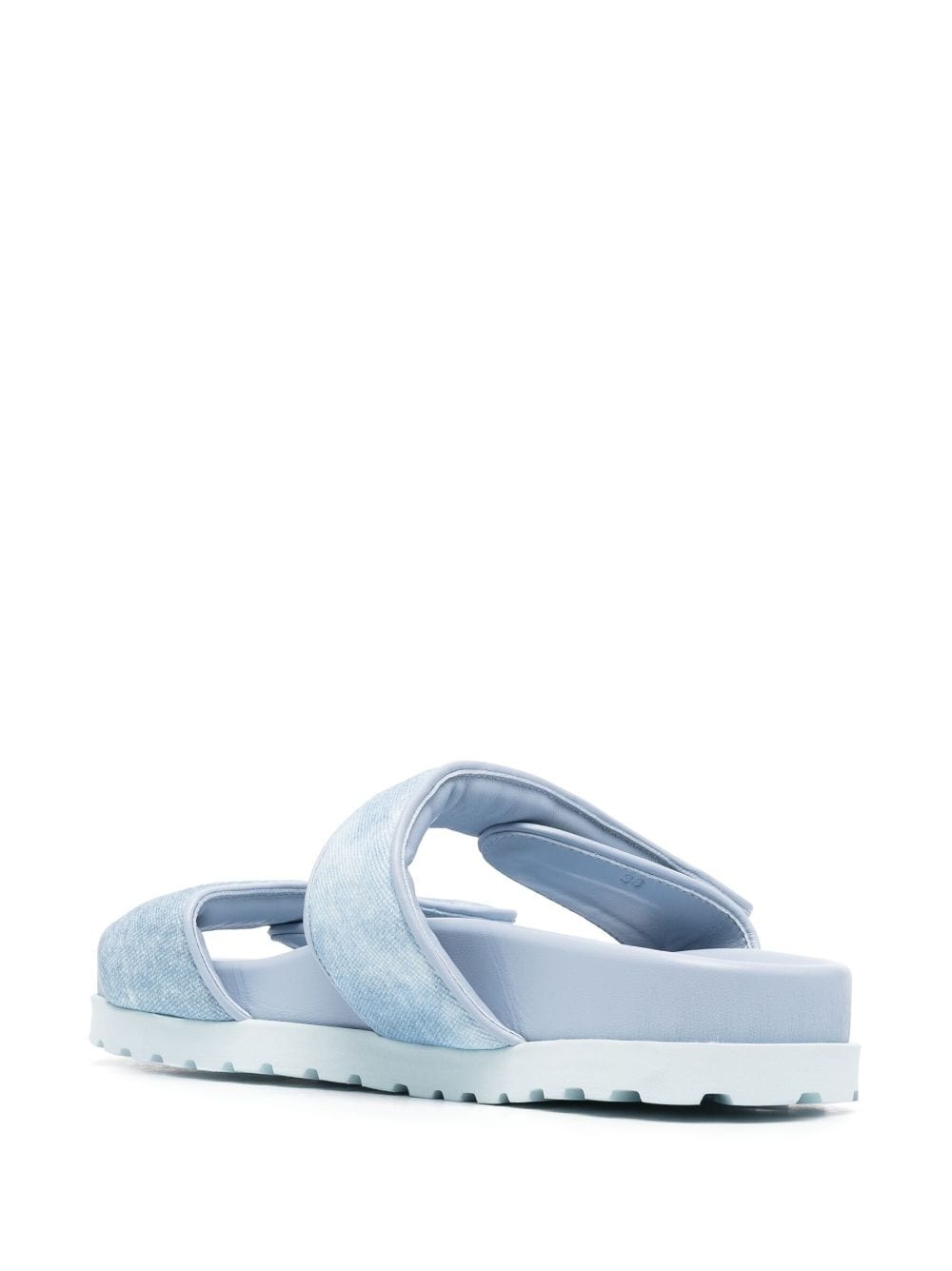 touch-strap denim slides - 3