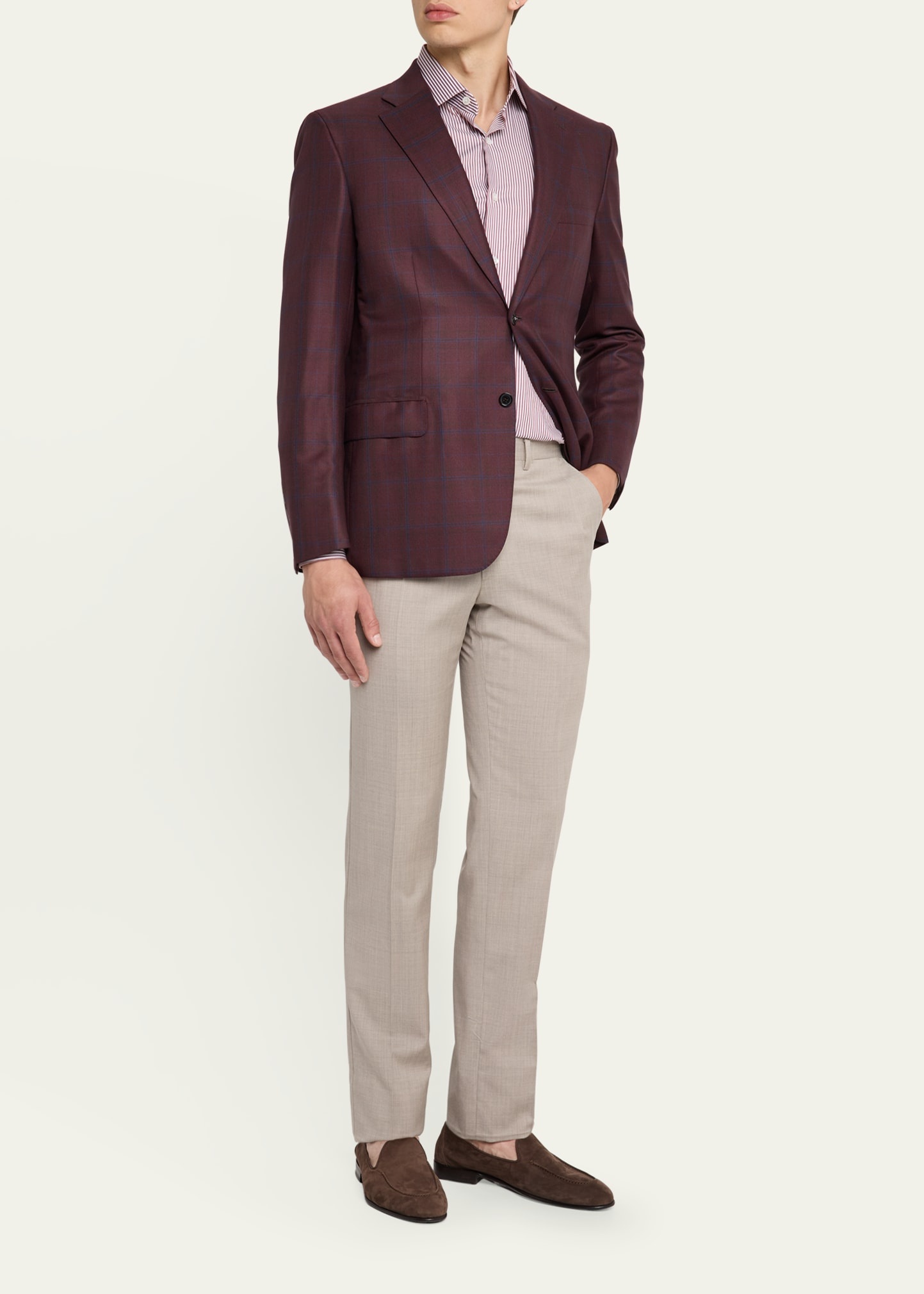 Men's Wool Plaid Sport Coat - 2