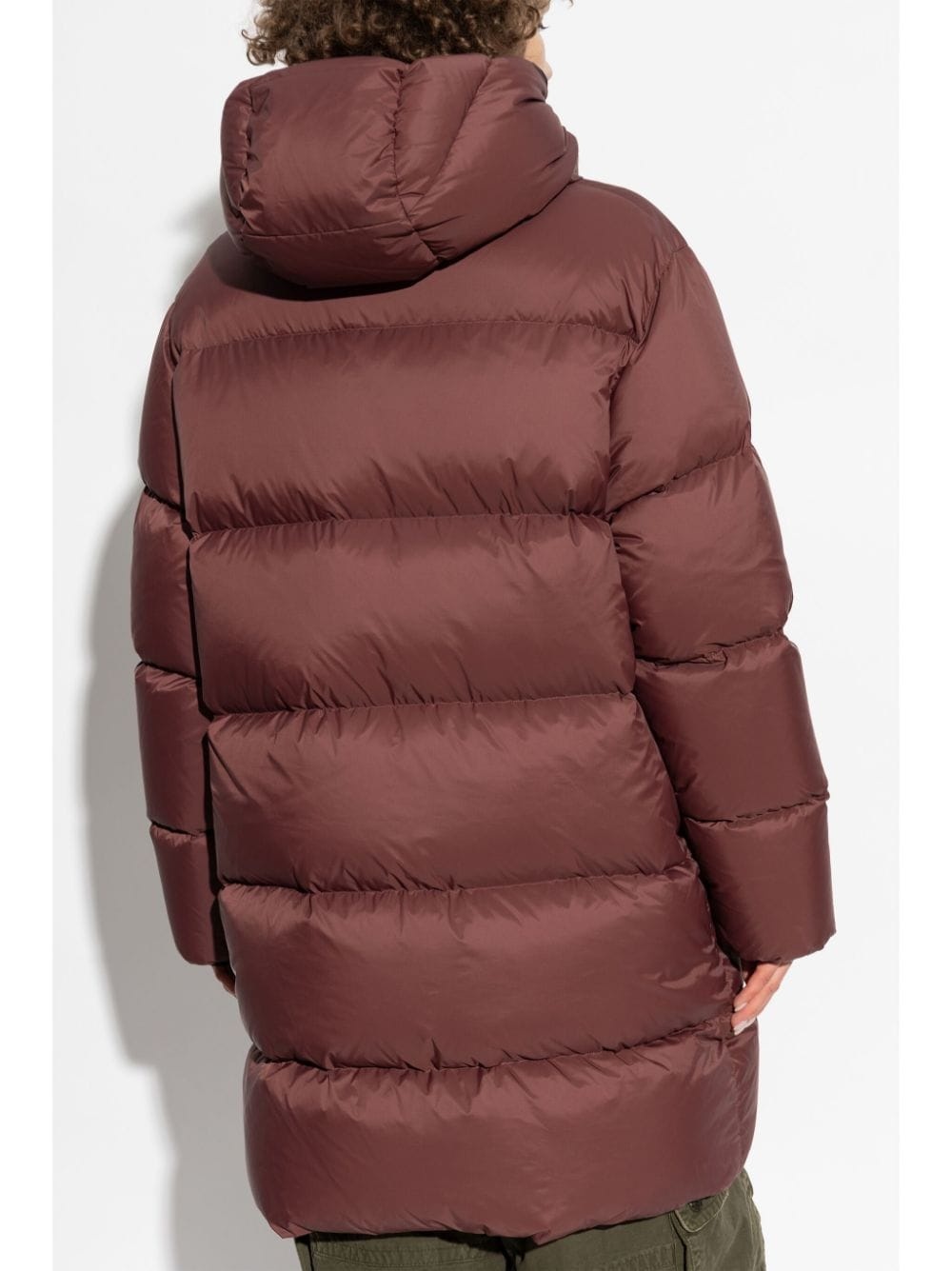 logo-print padded coat - 4