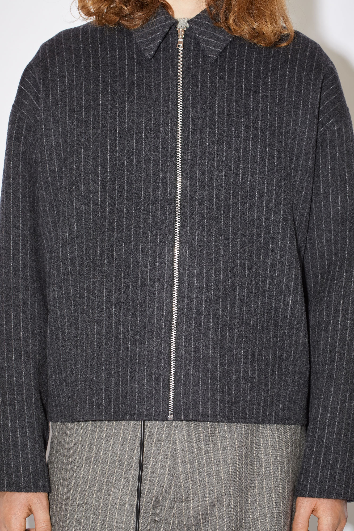 Pinstripe jacket - Grey/white - 5