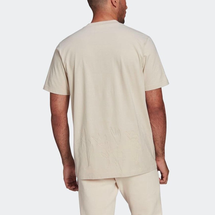 adidas originals Casual Round Neck Printing Short Sleeve Beige HI3298 - 3