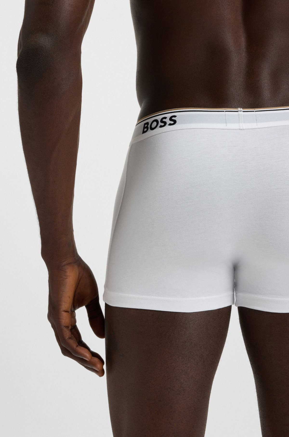 THREE-PACK OF STRETCH-COTTON TRUNKS WITH LOGO WAISTBANDS - 5