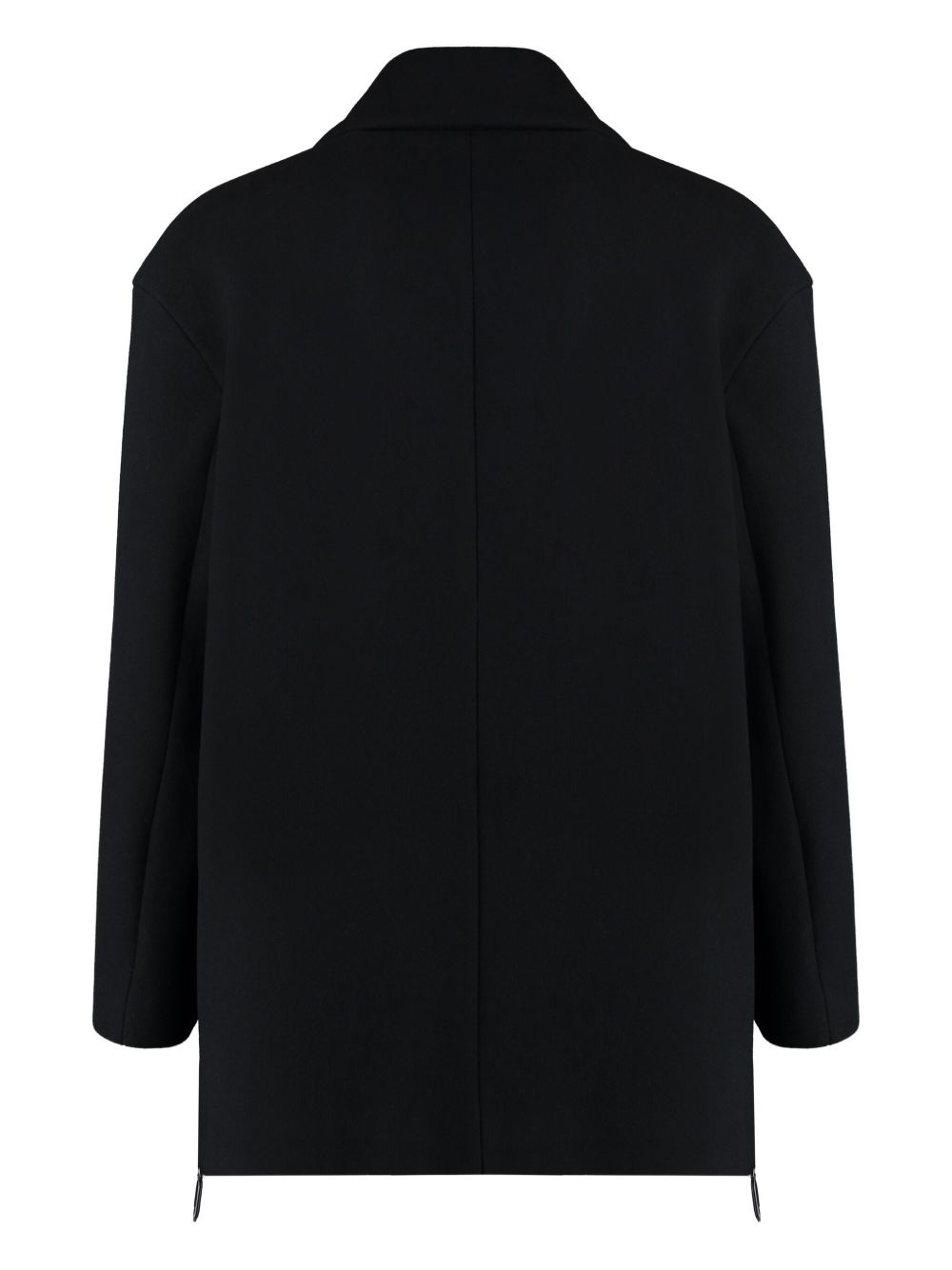 double-breasted notched-lapel coat - 2