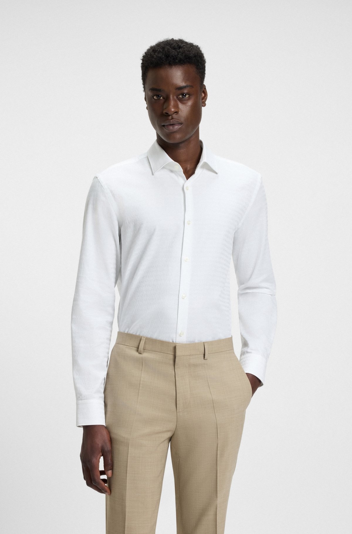 Cotton Poplin Hugo Boss Camicie Slim Fit HUGO BOSS Camicia Uomo