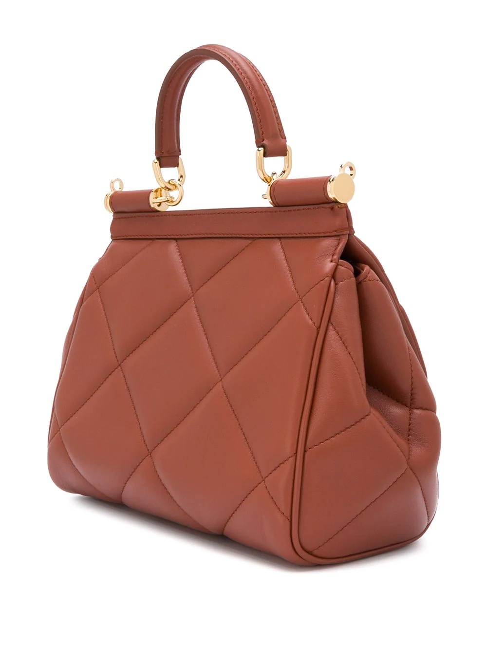 quilted leather tote bag - 3