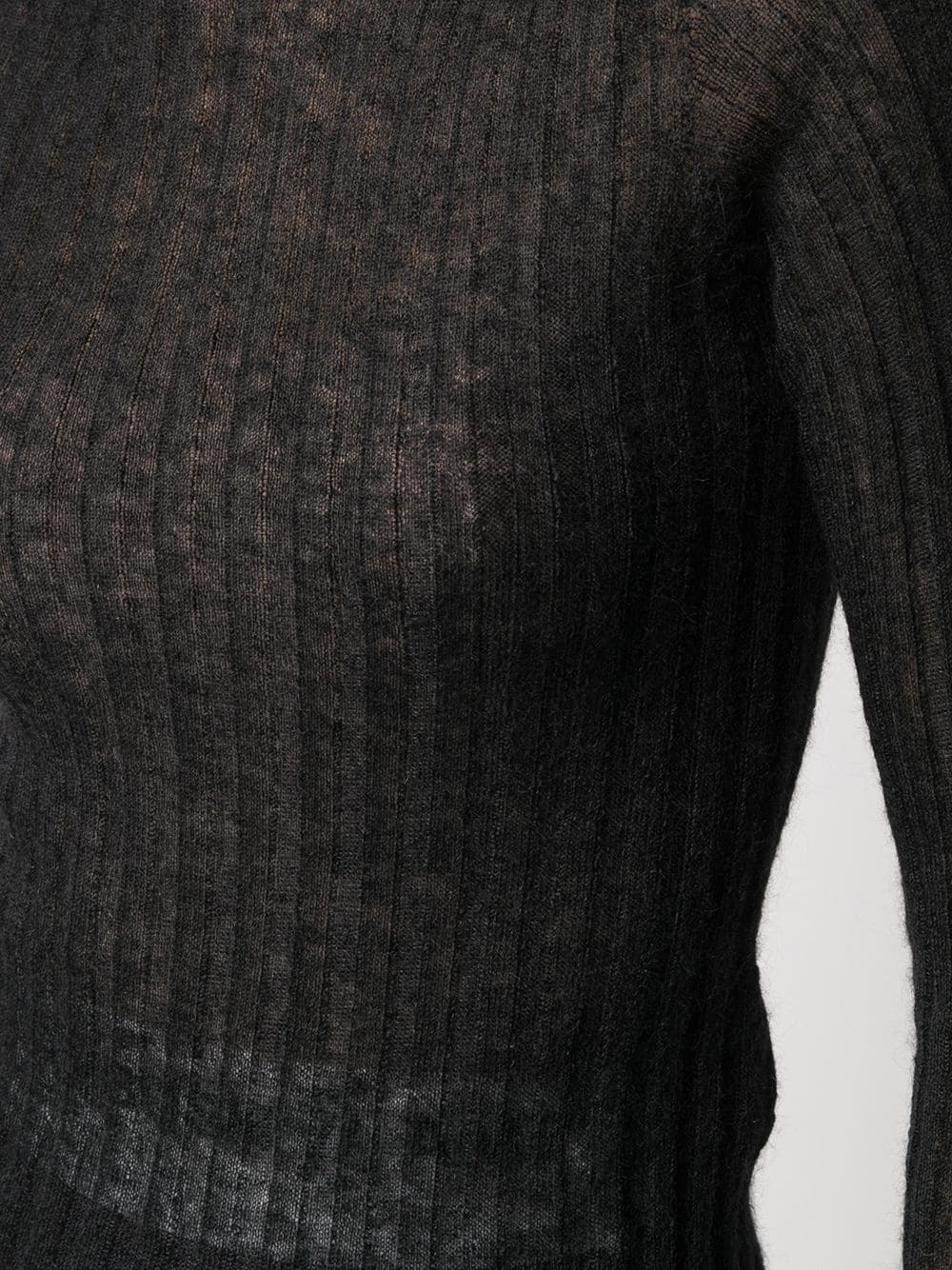  LADIES HIGH NECK KNIT TOP BLACK  - 5