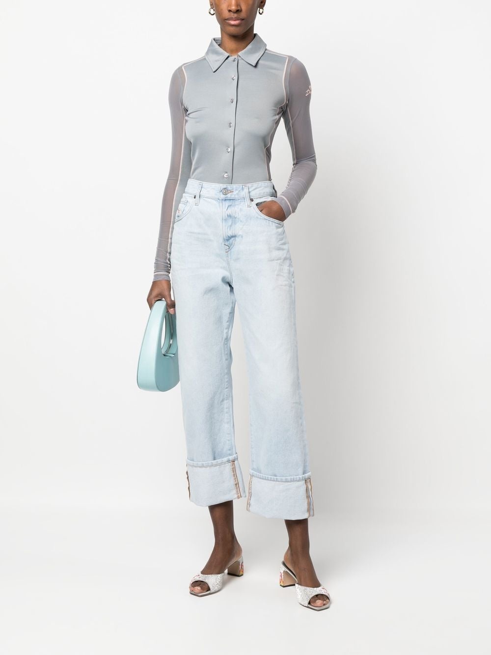 1999 cropped straight-leg jeans - 2