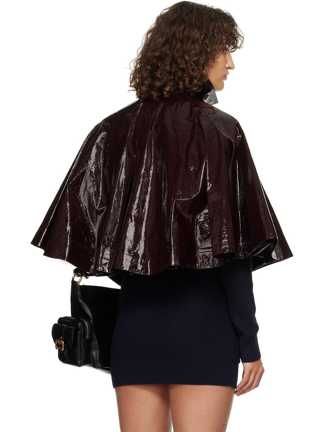 Brown Short Cape Jacket - 3