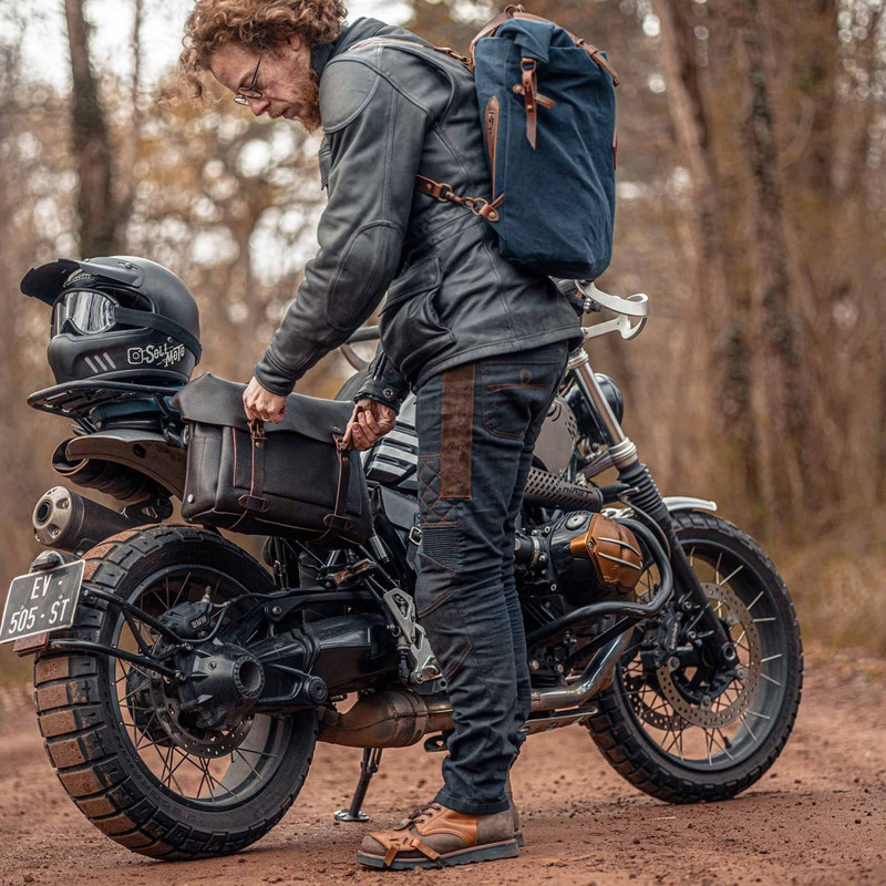 HEROES ECLAIR BAG - BROWN LEATHER MOTORCYCLE BAG 10