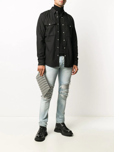 Balmain distressed skinny fit jeans outlook