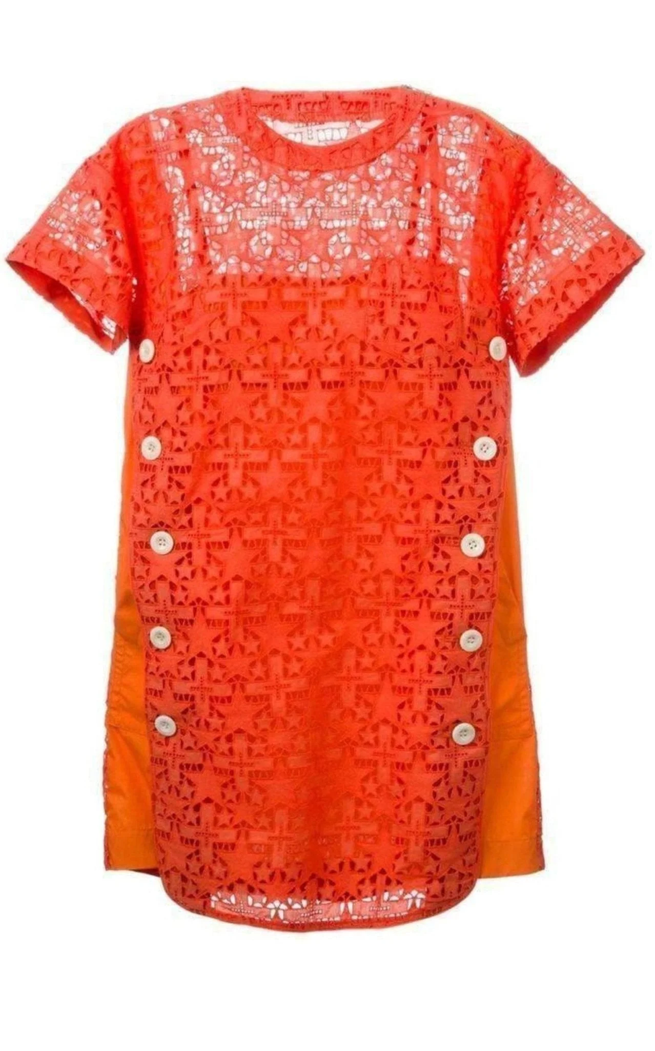 Lace Trim Sangallo Dress - 1