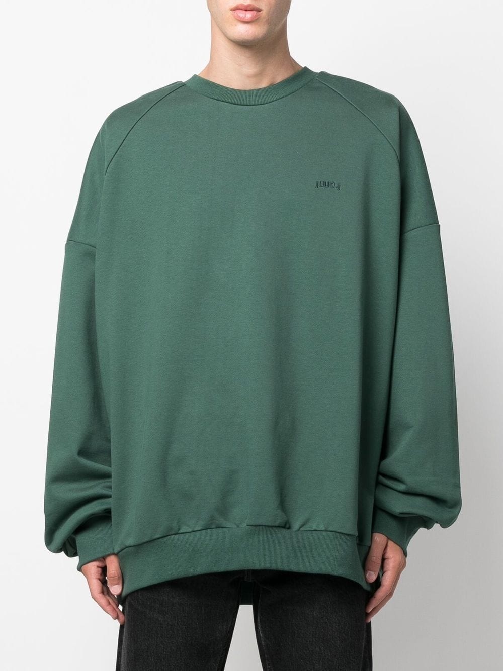 embroidered-logo crew-neck sweatshirt - 3