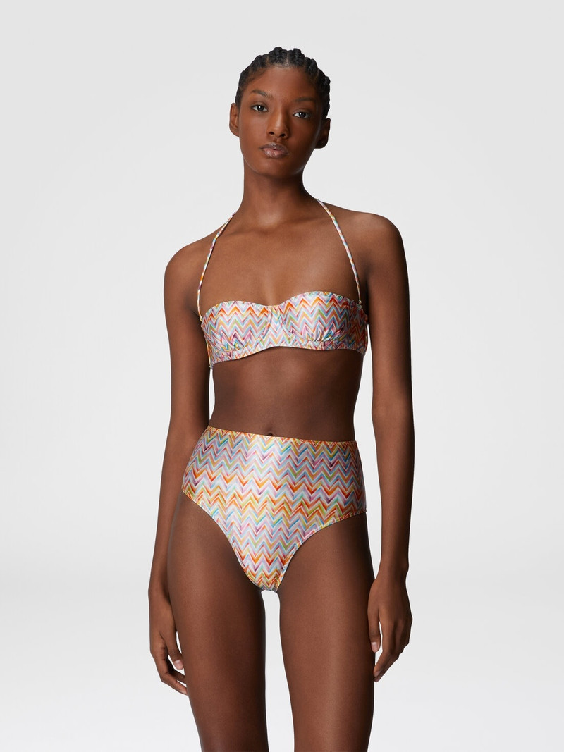 Missoni Bikini with high-waisted bottoms and zig zag pattern outlook