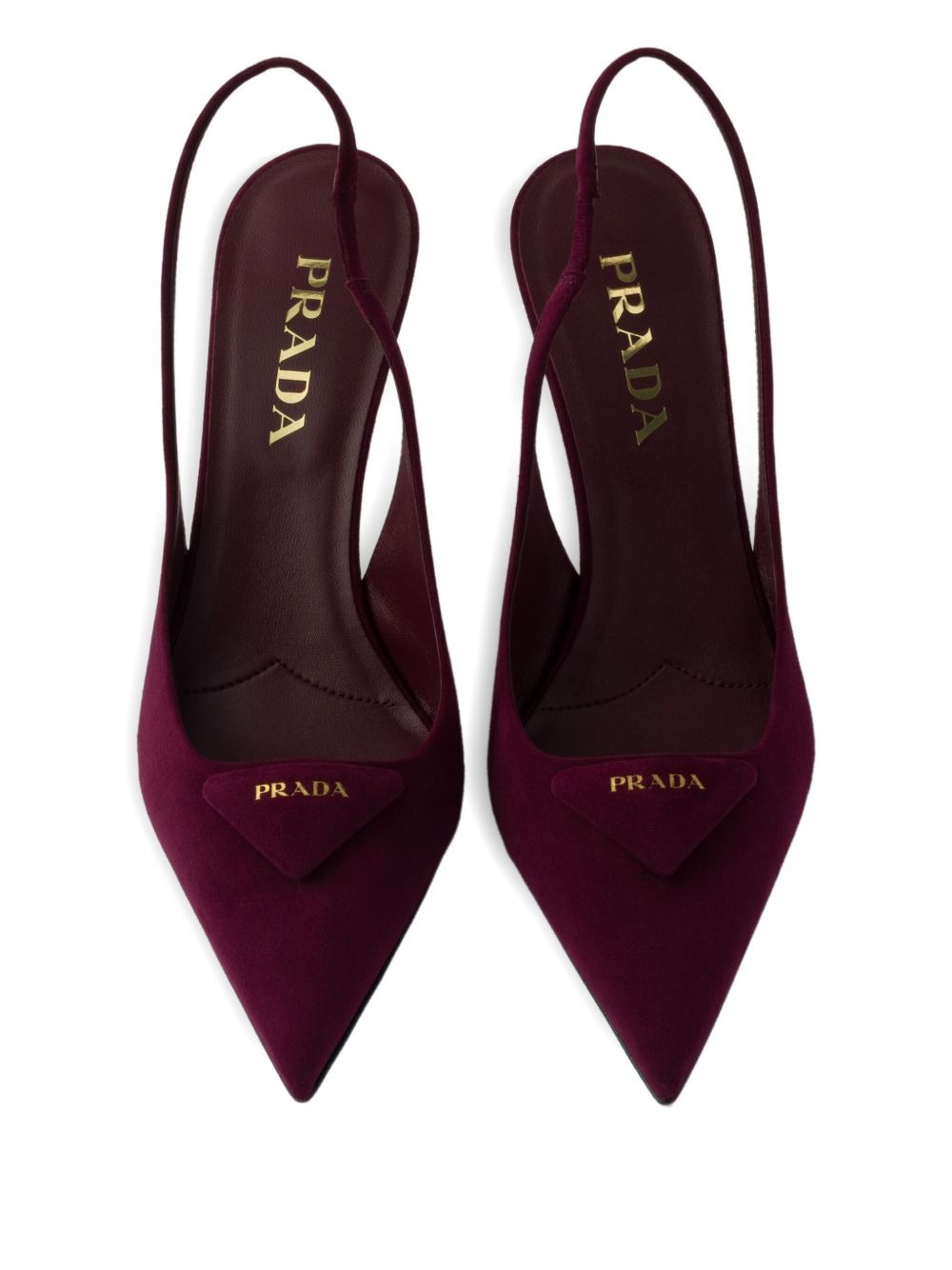 75mm slingback triangle-logo pumps - 4