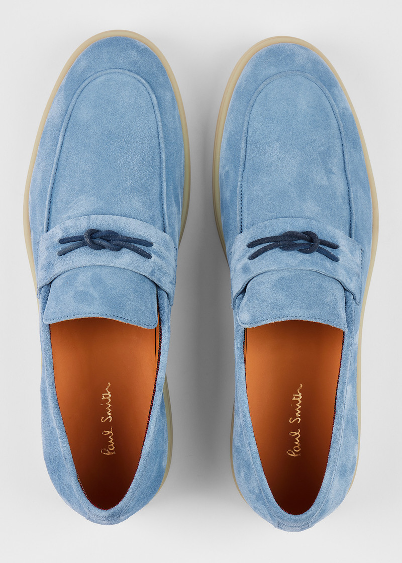 Light Blue Suede 'Moltacini' Loafers 5