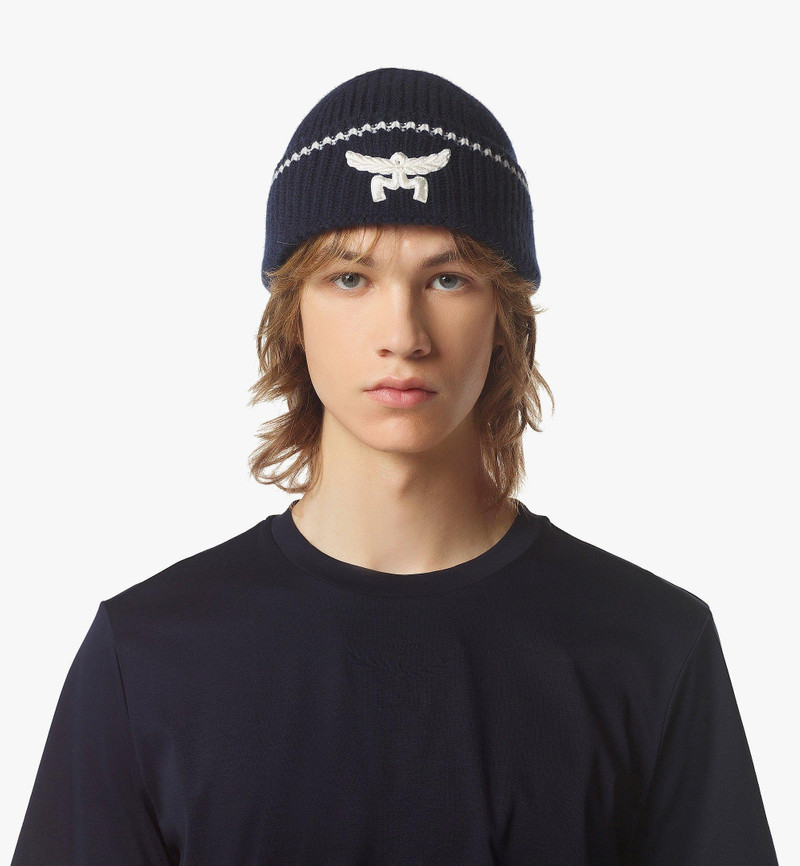 MCM Logo Beanie in Wool and Recycled Cashmere outlook