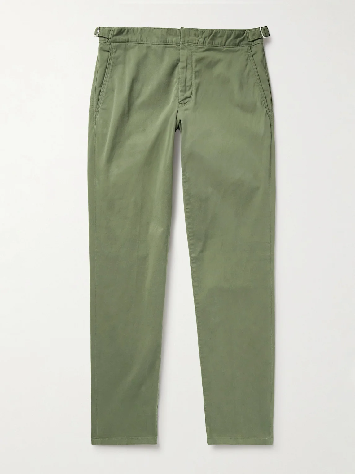 Fallon Slim-Fit Straight-Leg Organic Cotton-Blend Twill Trousers - 1