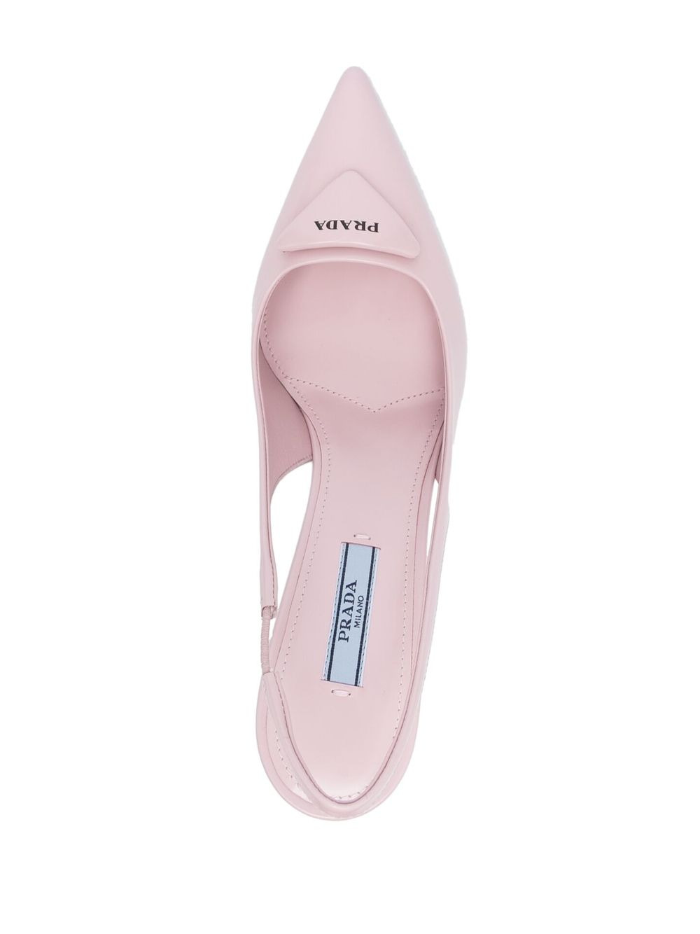 triangle logo slingback pumps - 4