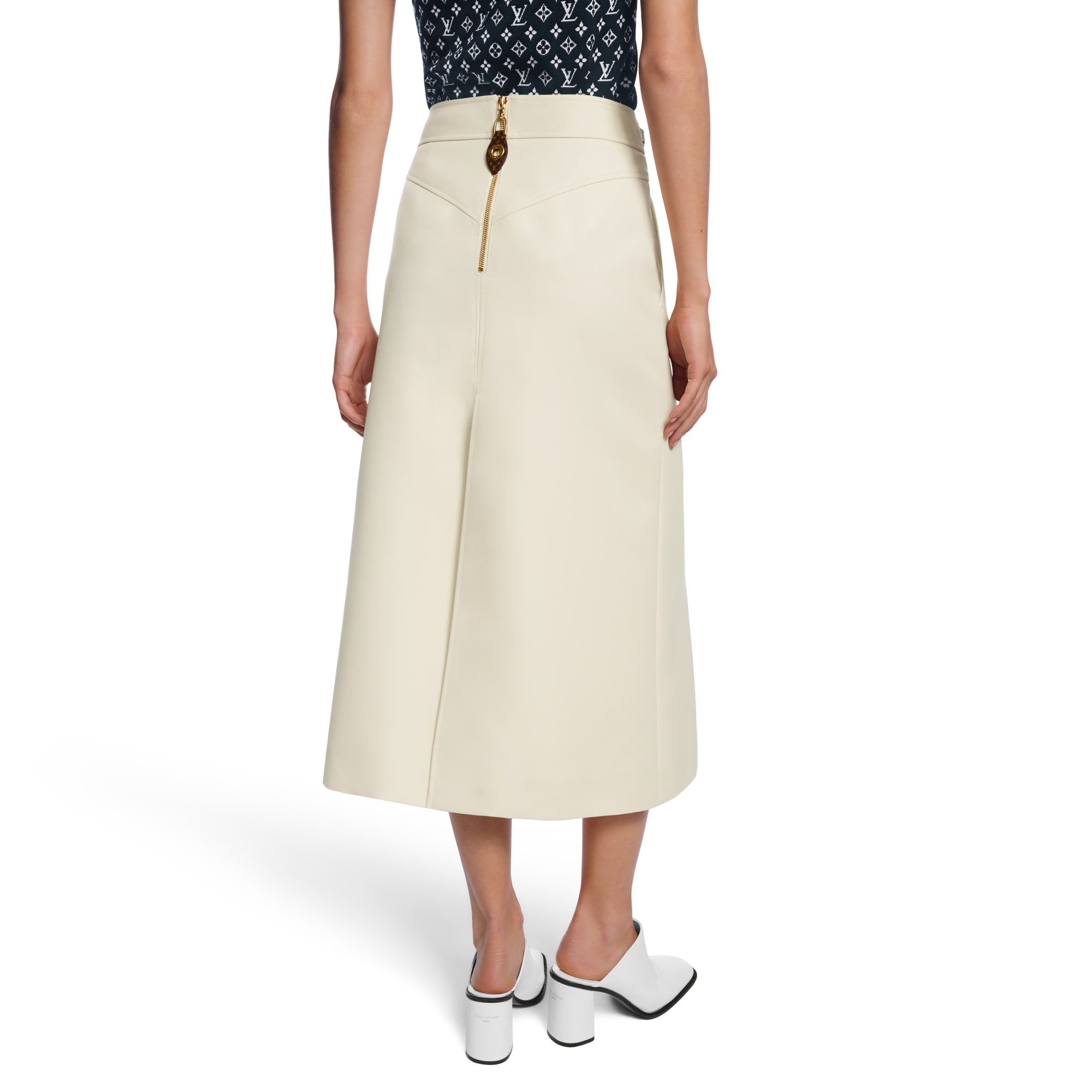 Chain Detail A-Line Skirt - 5
