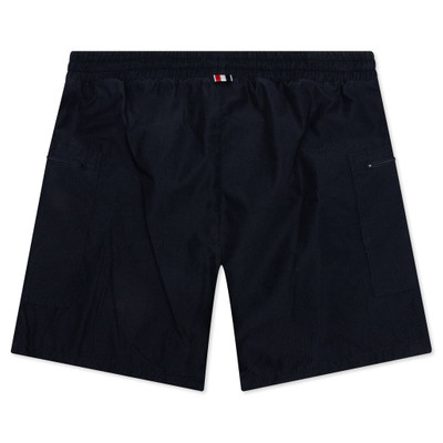 Thom Browne THOM BROWNE RIPSTOP ZIP POCKET MID THIGH SHORTS - NAVY outlook