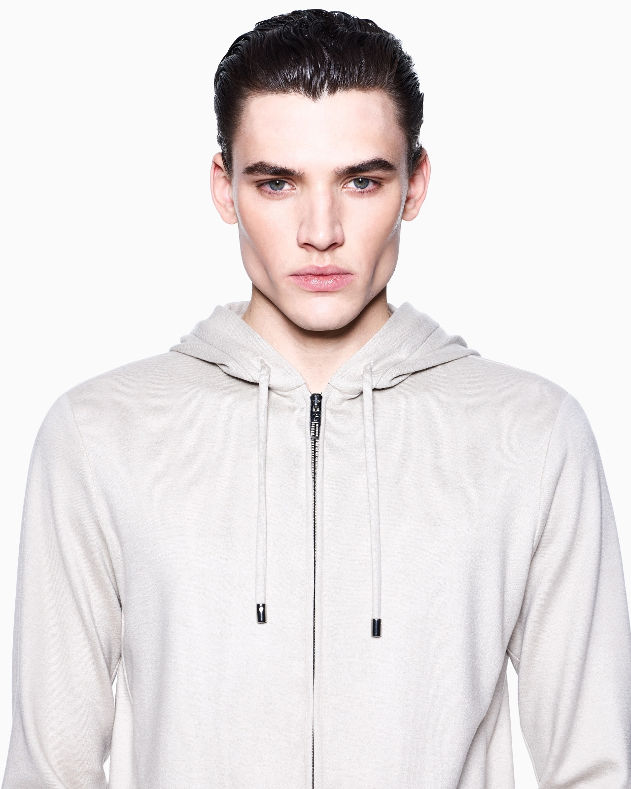 HOODED SWEATSHIRT IN PURE CASHMERE CLOTH - 5