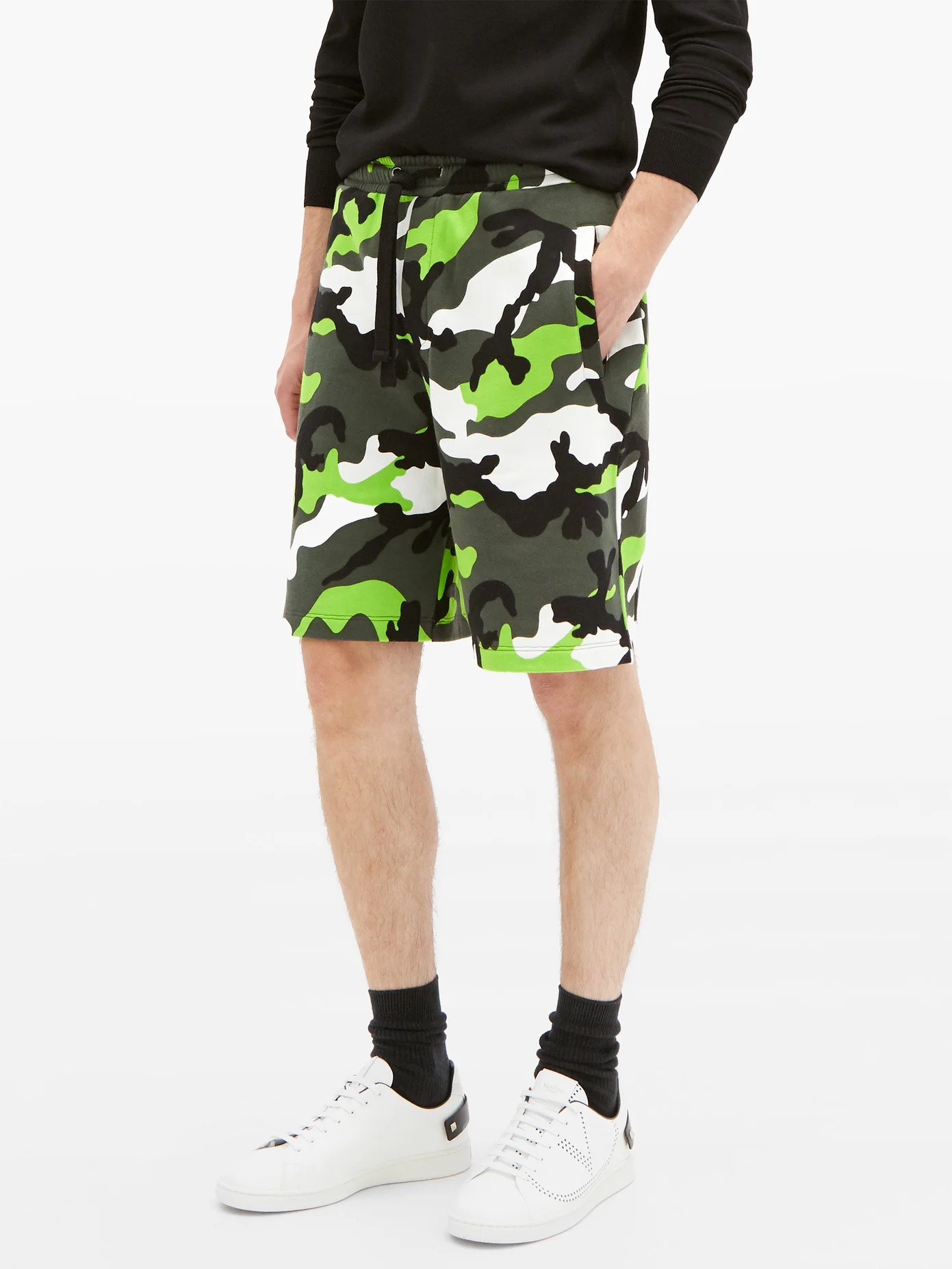 Camouflage-print cotton-blend shorts - 6