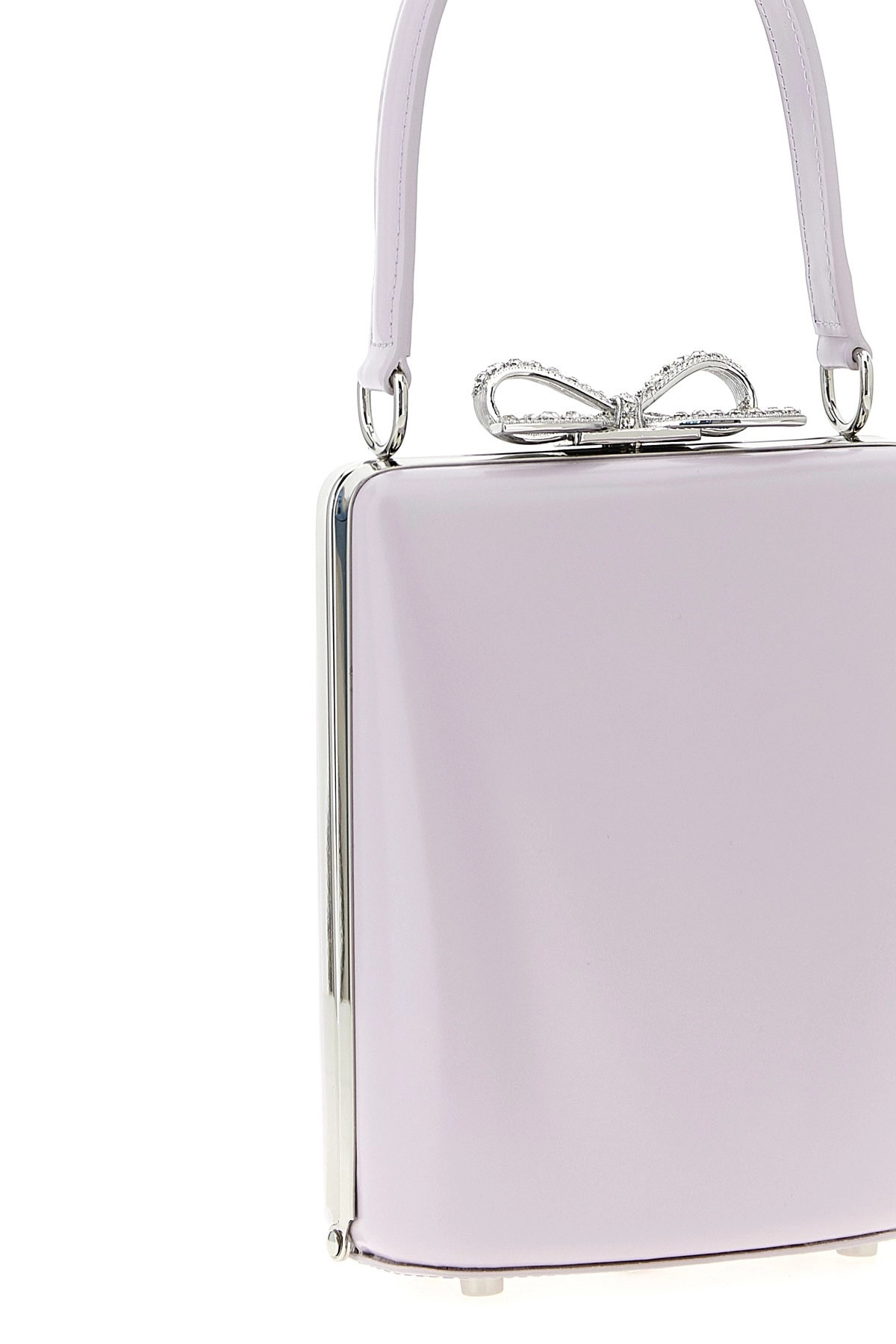 'Lilac leather mini bow' handbag - 4