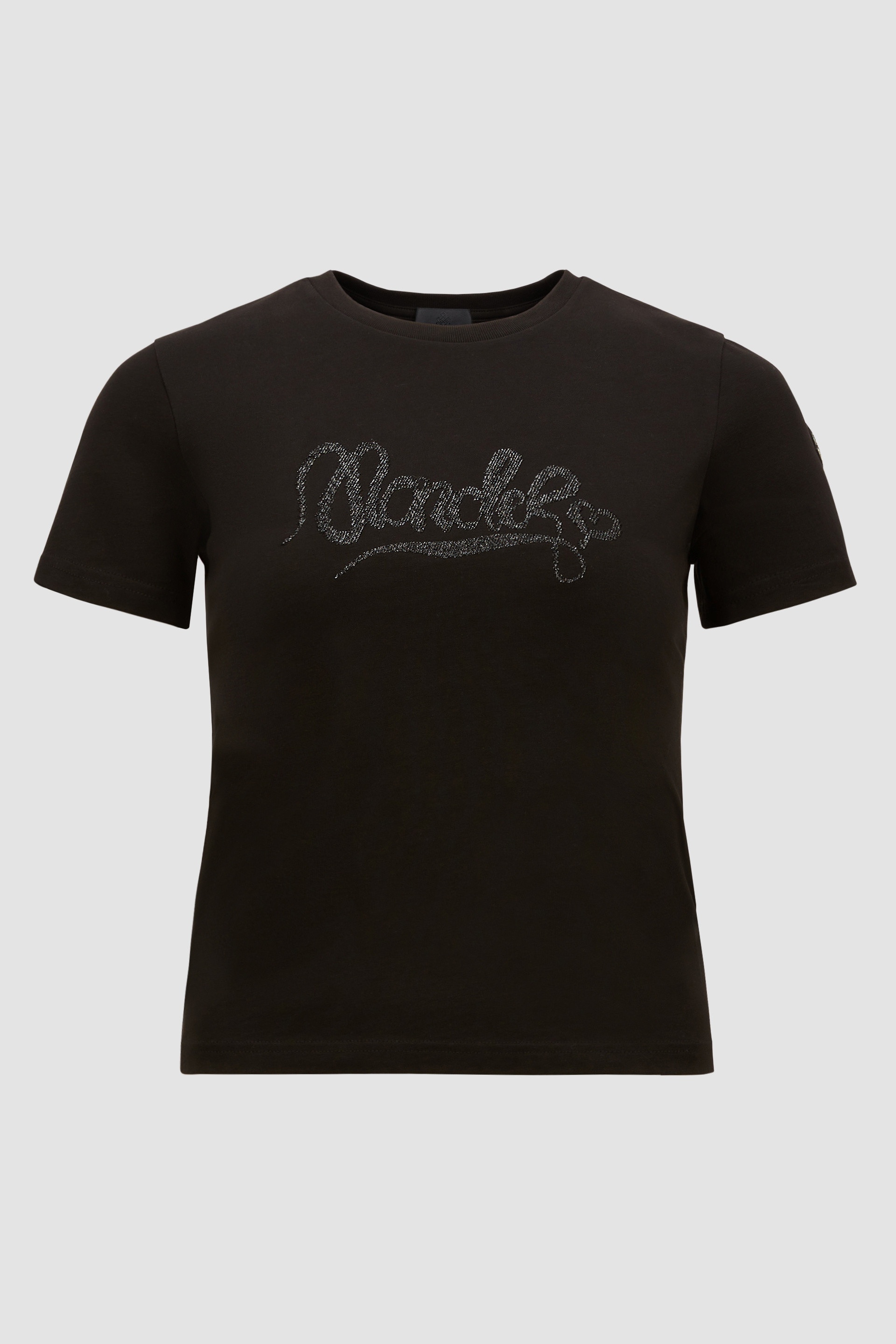 Embroidered Calligraphy Logo Cotton T-Shirt - 1