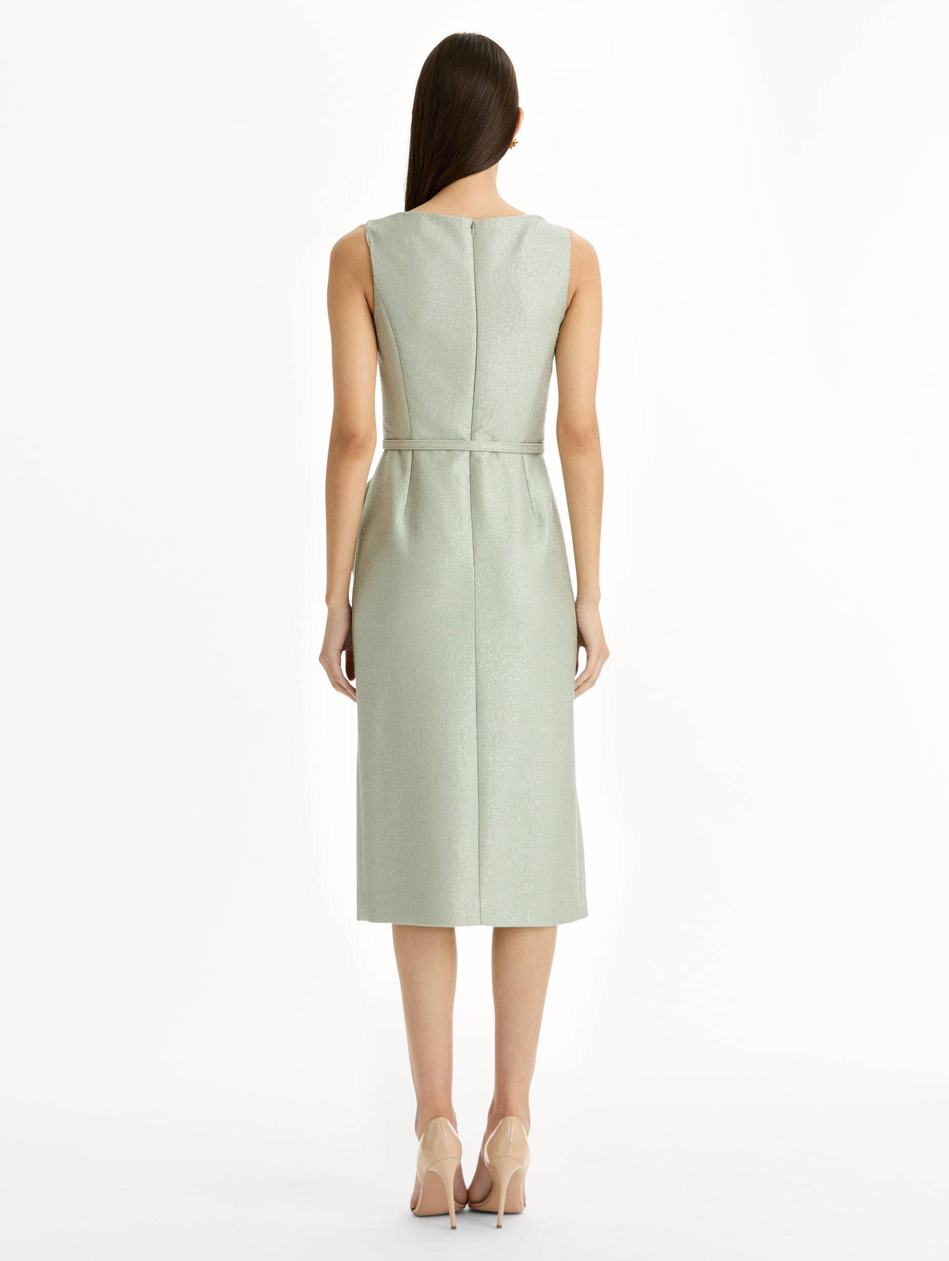 SEQUIN TWEED PENCIL DRESS - 3