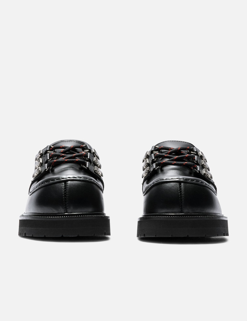 TOGA VIRILIS BLACK LEATHER LACE UP SHOES outlook