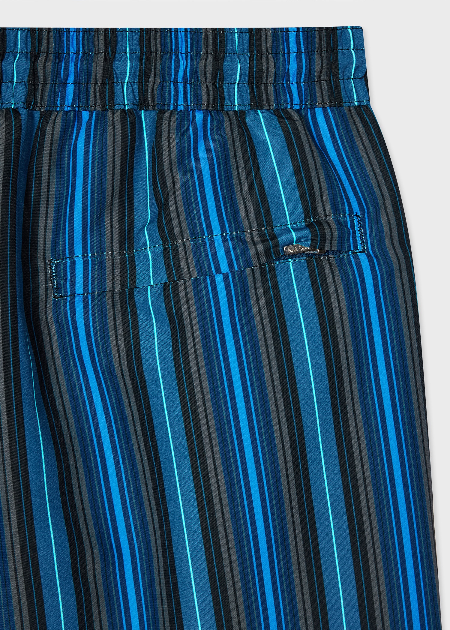 Navy Multi-Stripe Swim Shorts - 3