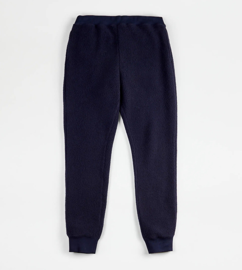 CASHMERE BLEND TROUSERS - BLUE 1