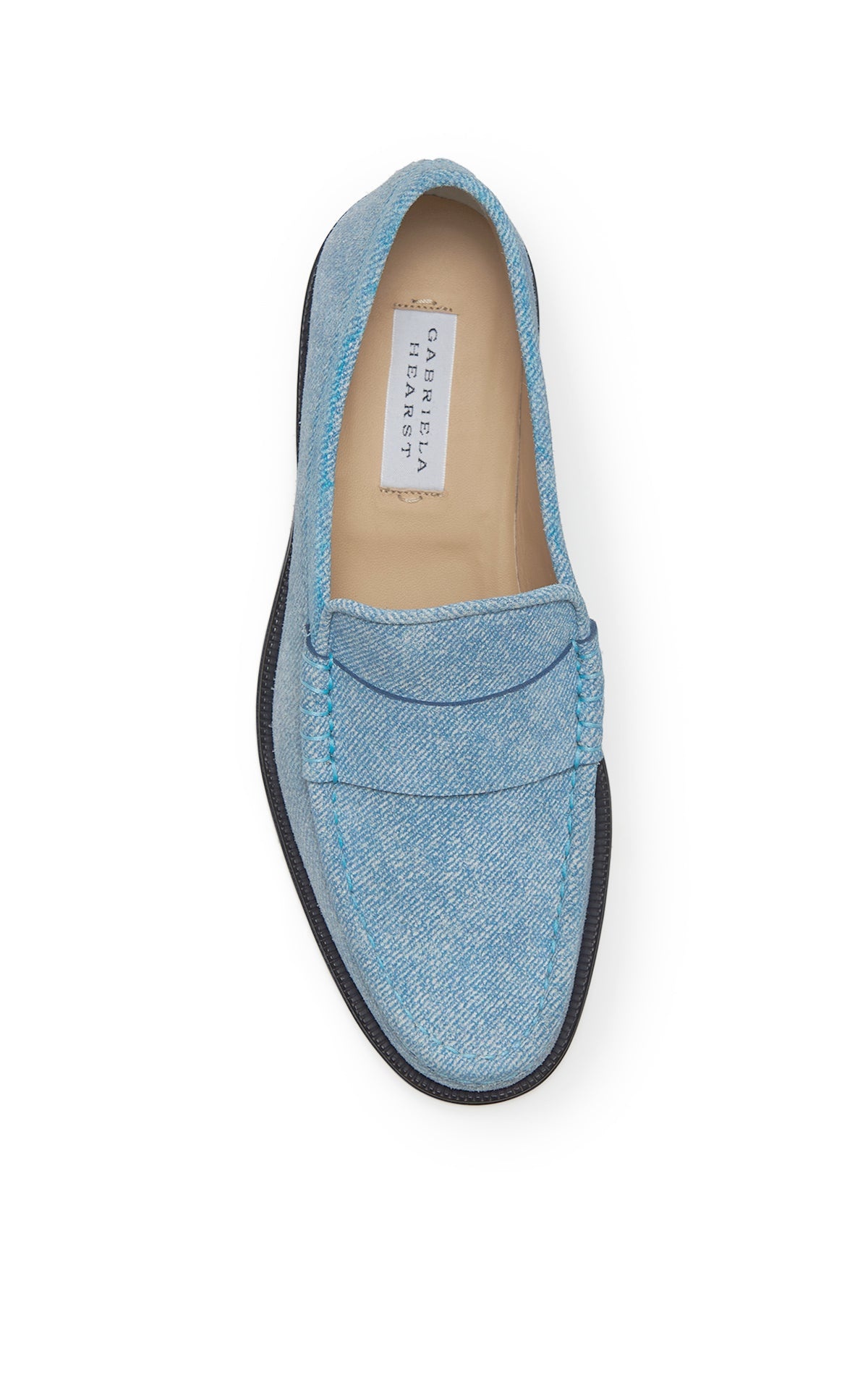 Seren Loafer in Light Blue Suede Denim - 4