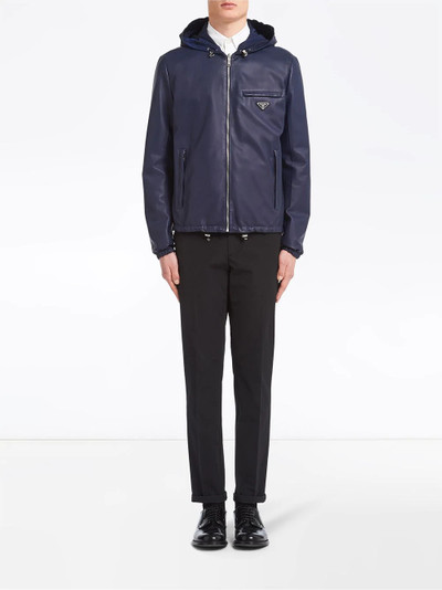 Prada reversible nappa and nylon blouson jacket outlook