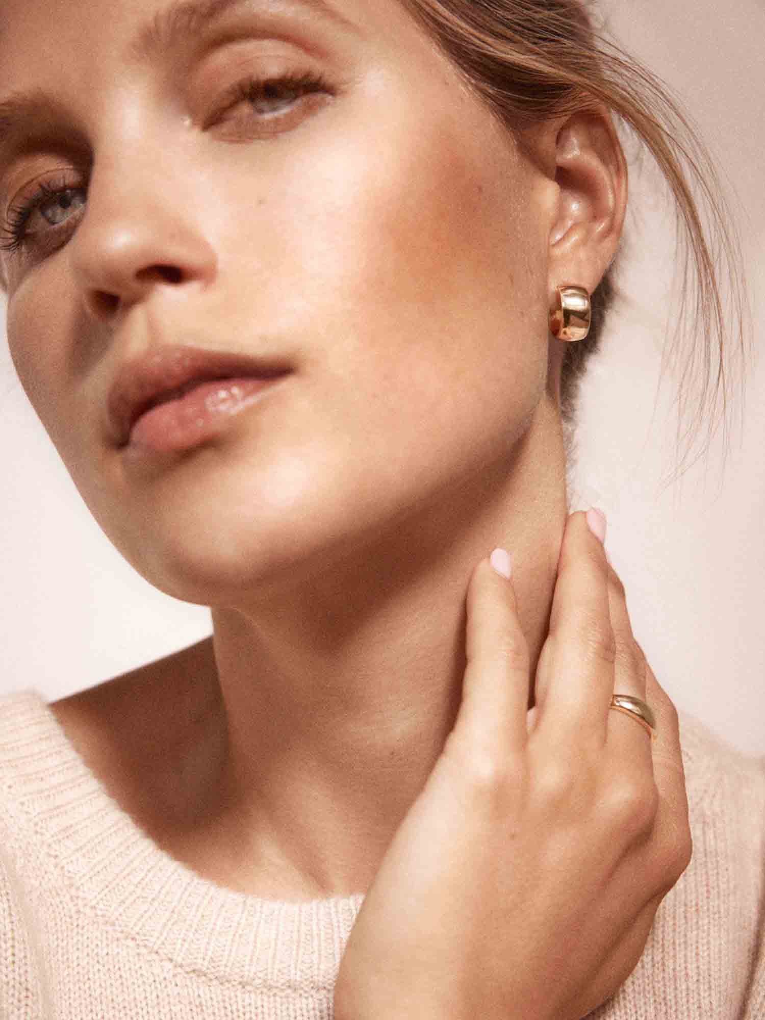 Icons Yellow Gold Mini Hoop Earrings - 6