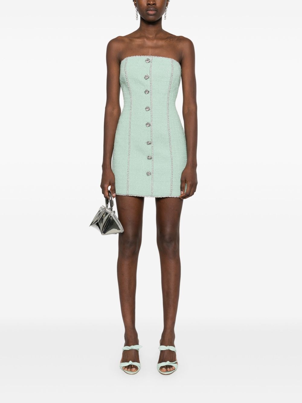 bouclé mini dress - 2