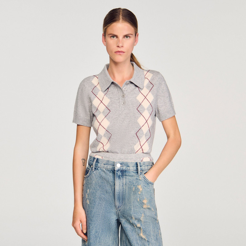 ARGYLE POLO SWEATER 5