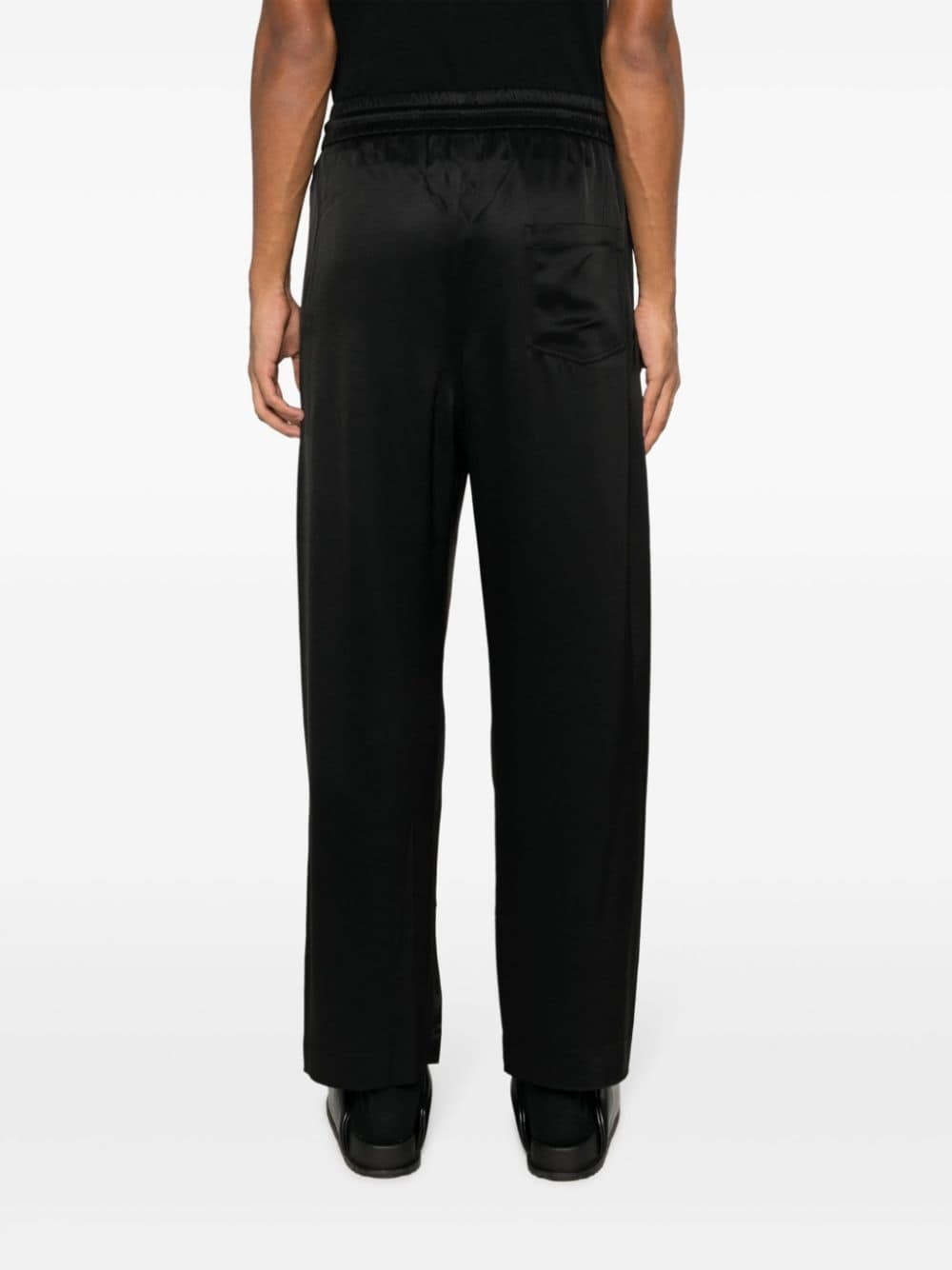 satin straight-leg trousers - 4