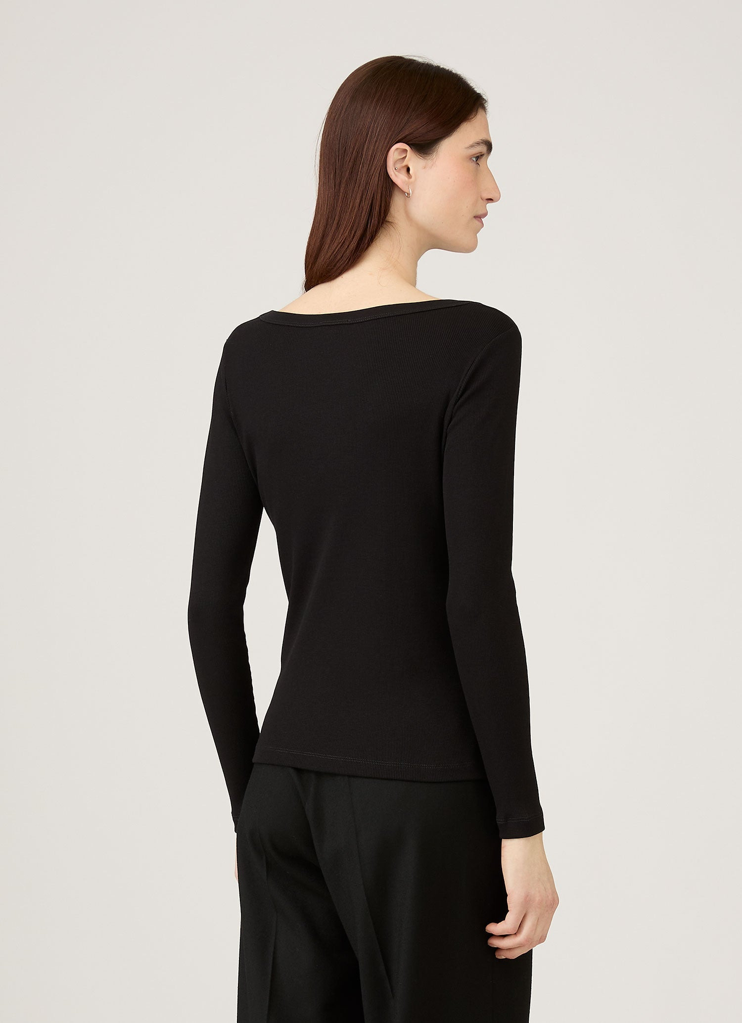 Ribbed Scoop Neck T‑shirt - 3