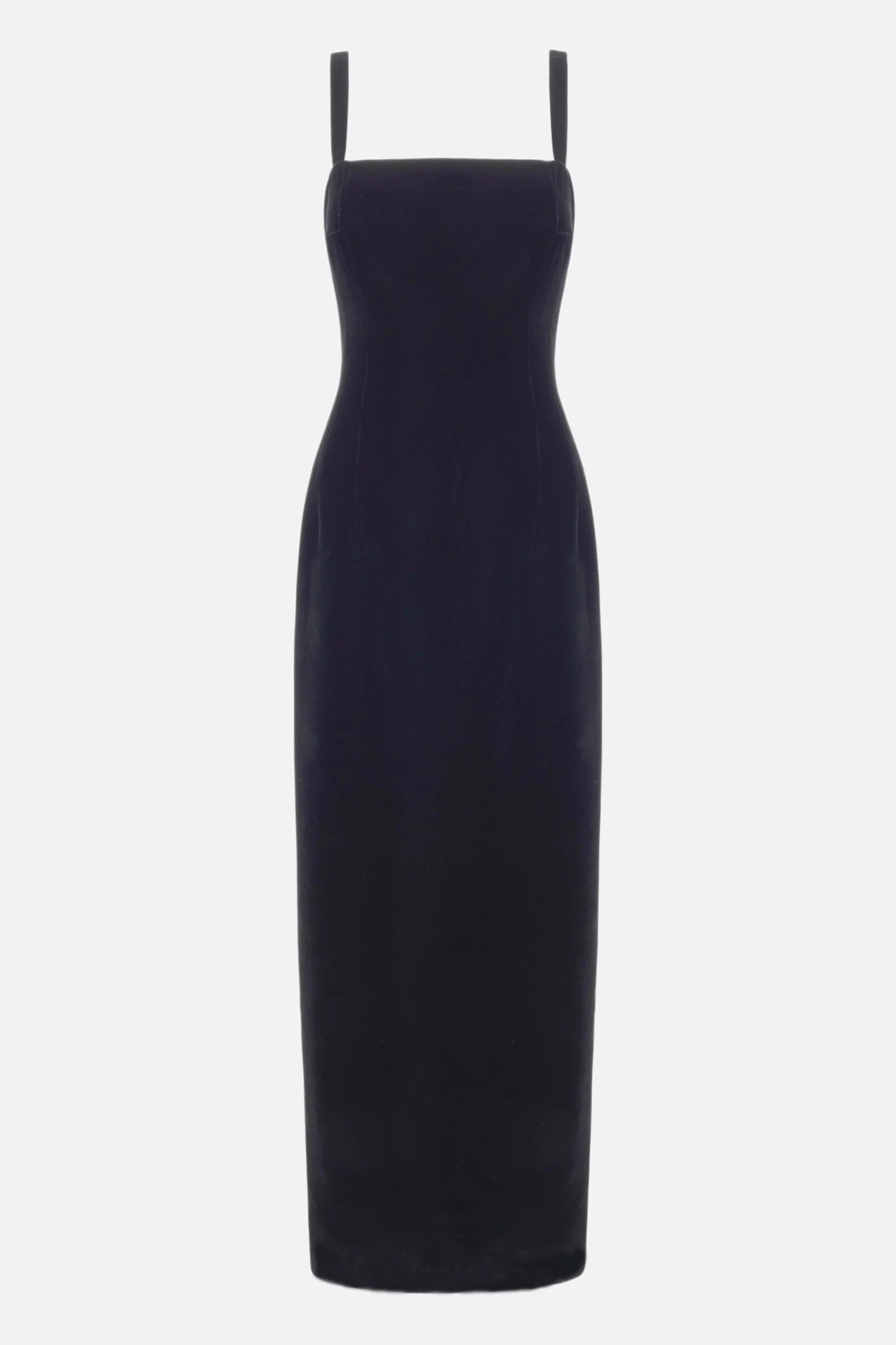Regina Dress in Black Velvet - 1